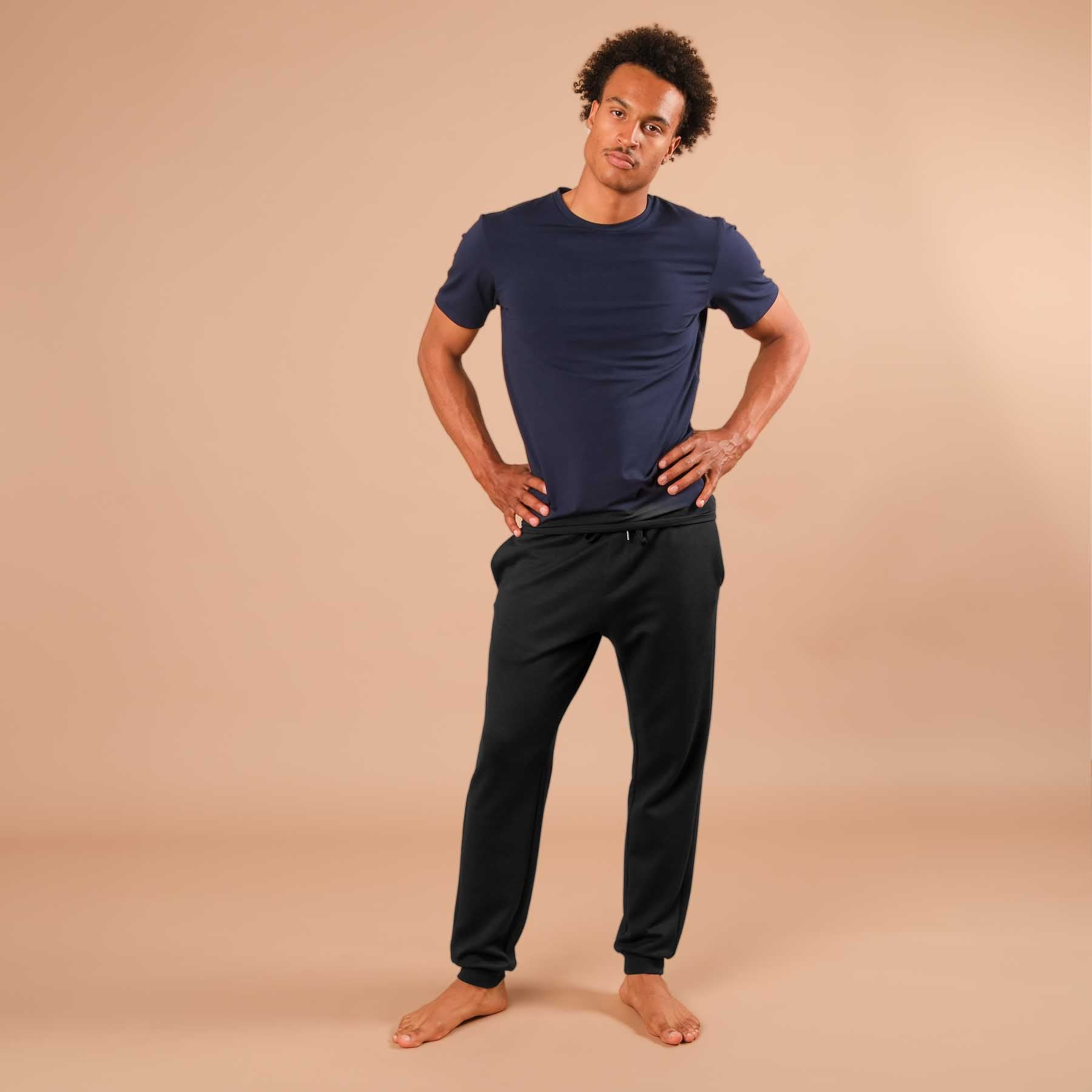 Herren Yoga Shirt Classy kurzarm marine