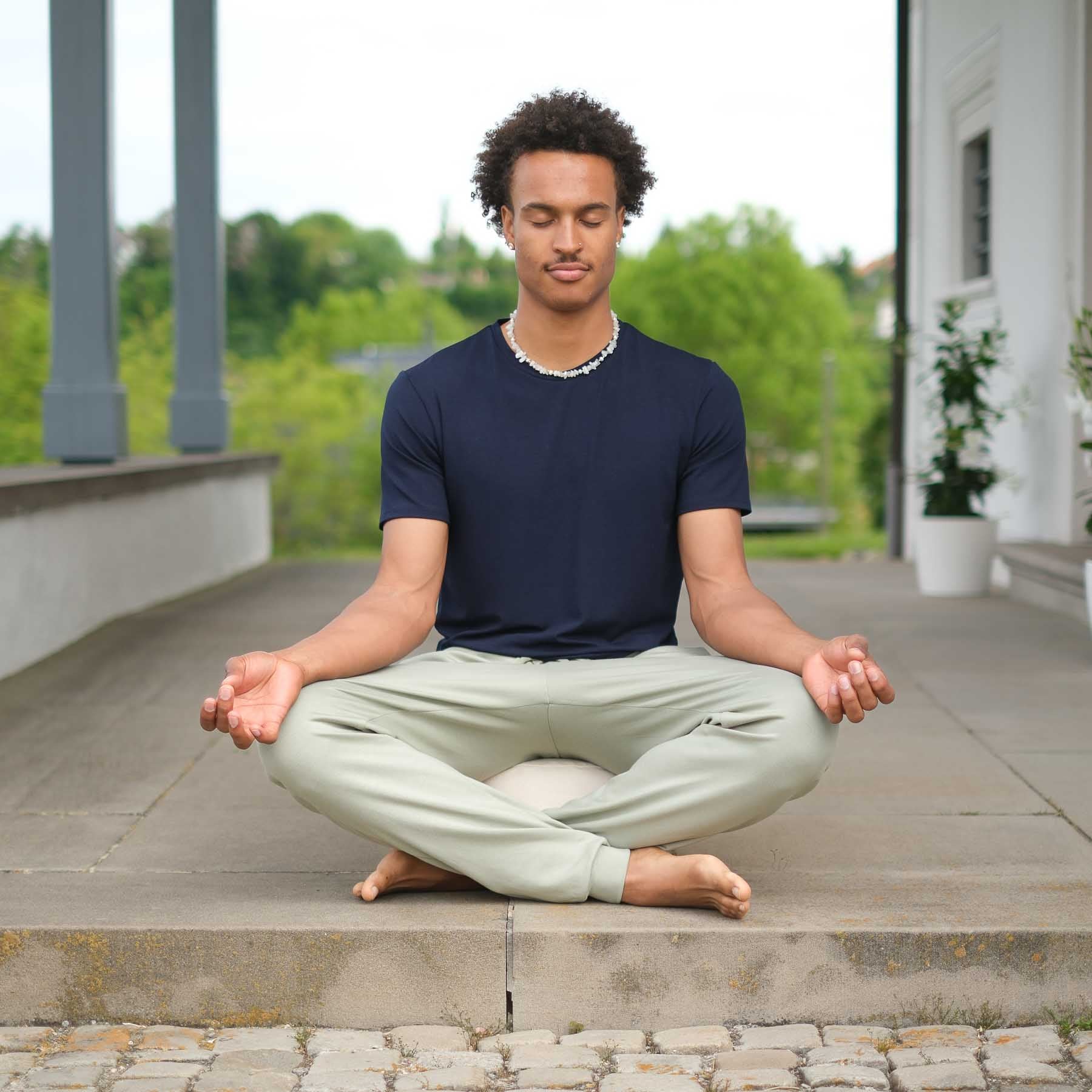 Herren Yoga Shirt Classy kurzarm marine