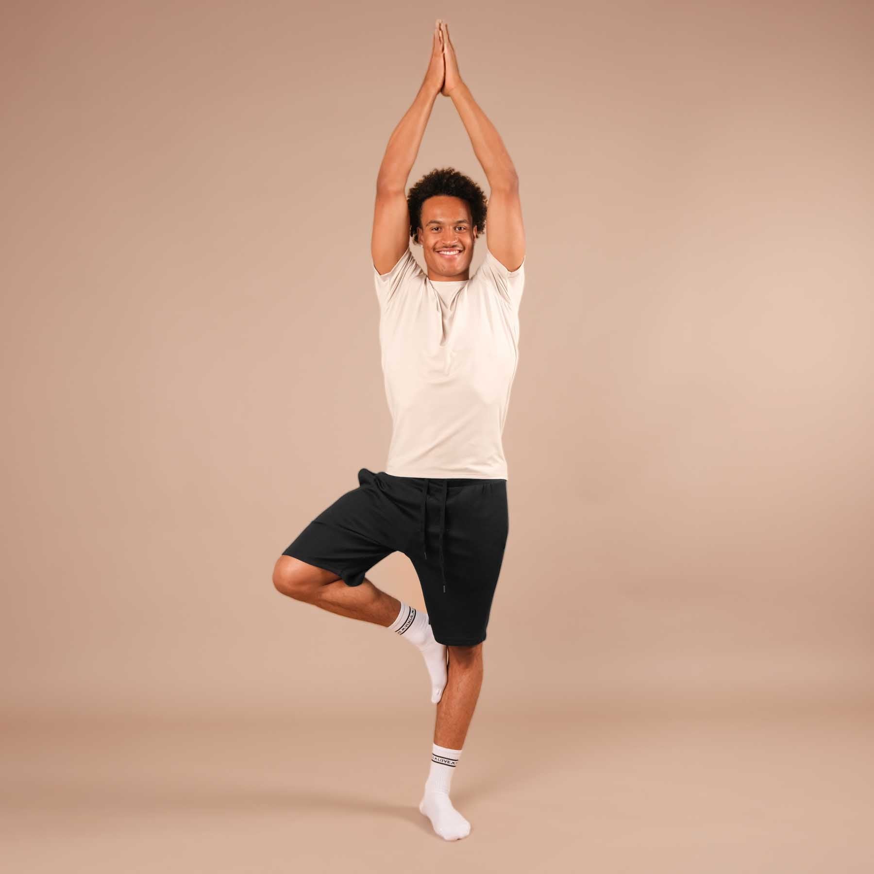 Herren Yoga Shirt Classy kurzarm sand
