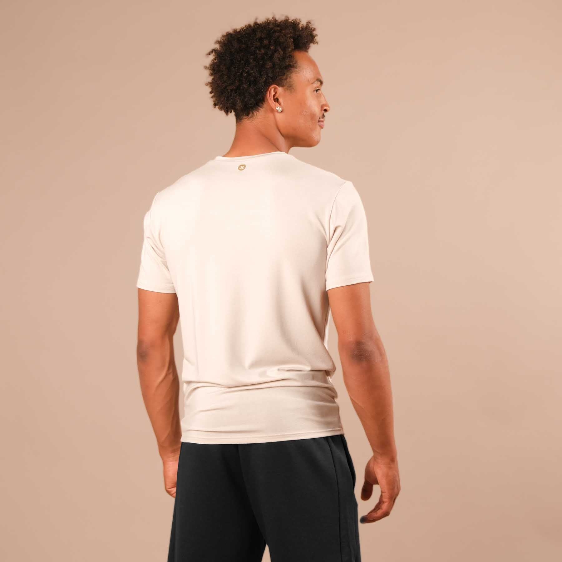 Herren Yoga Shirt Classy kurzarm sand