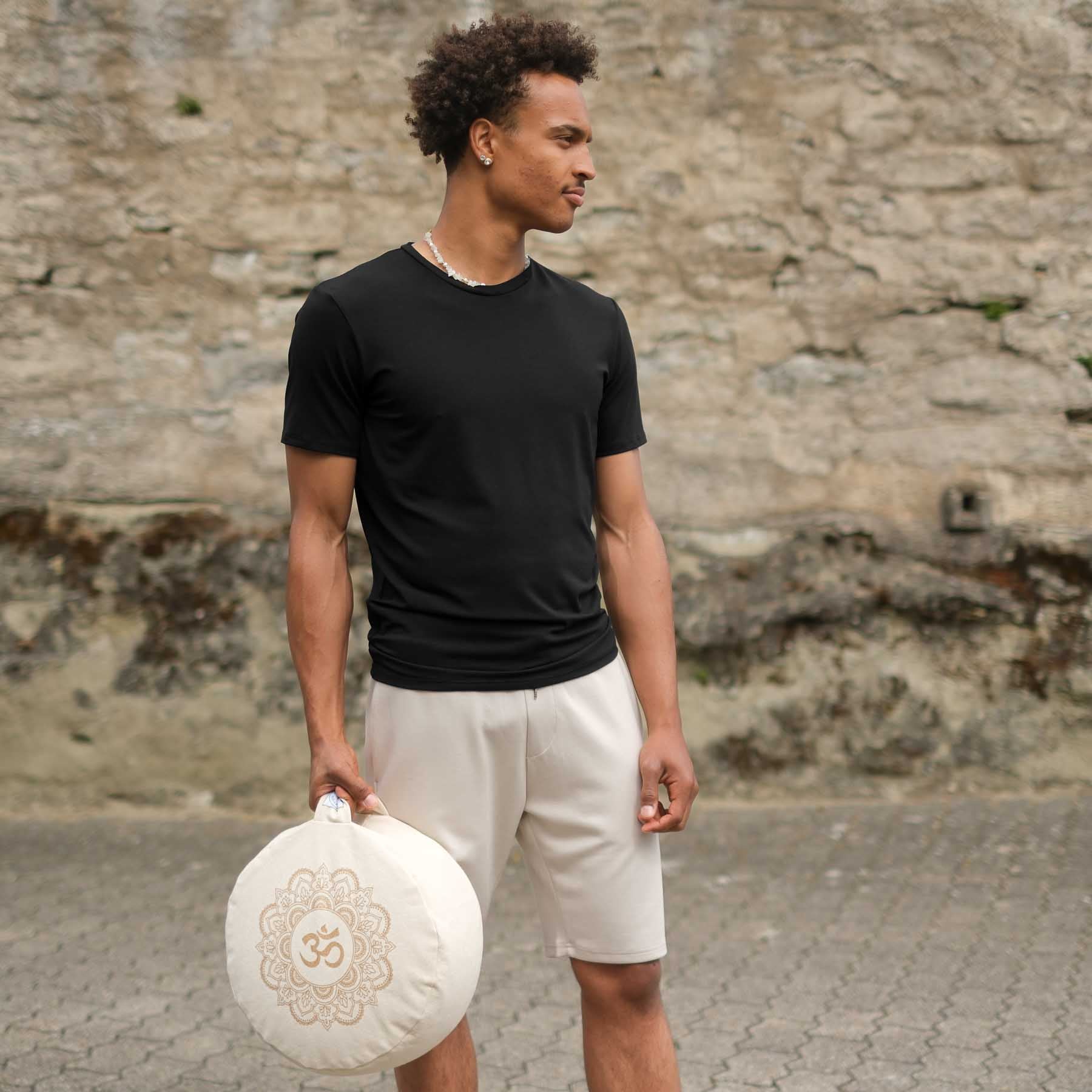 Herren Yoga Shirt Classy kurzarm schwarz