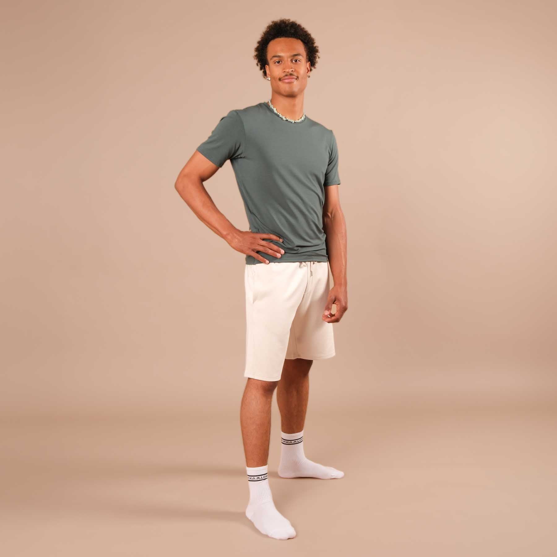 Herren Yoga Shirt Classy kurzarm smaragd