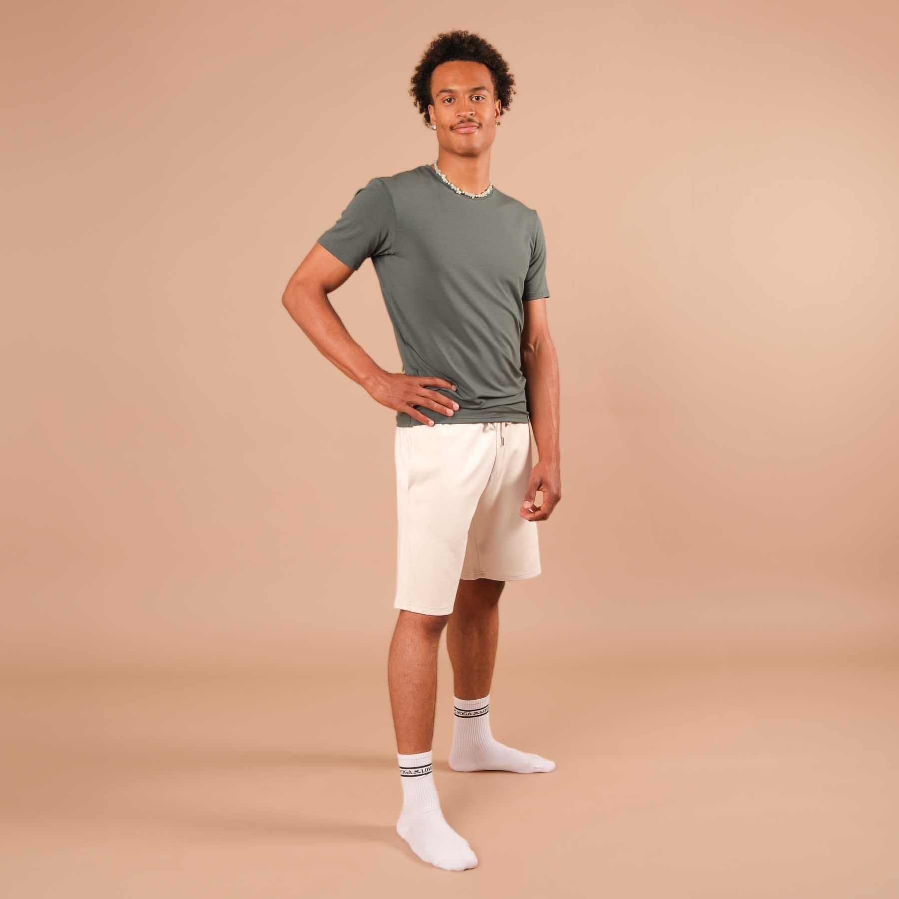 Herren Yoga Shirt Classy kurzarm smaragd