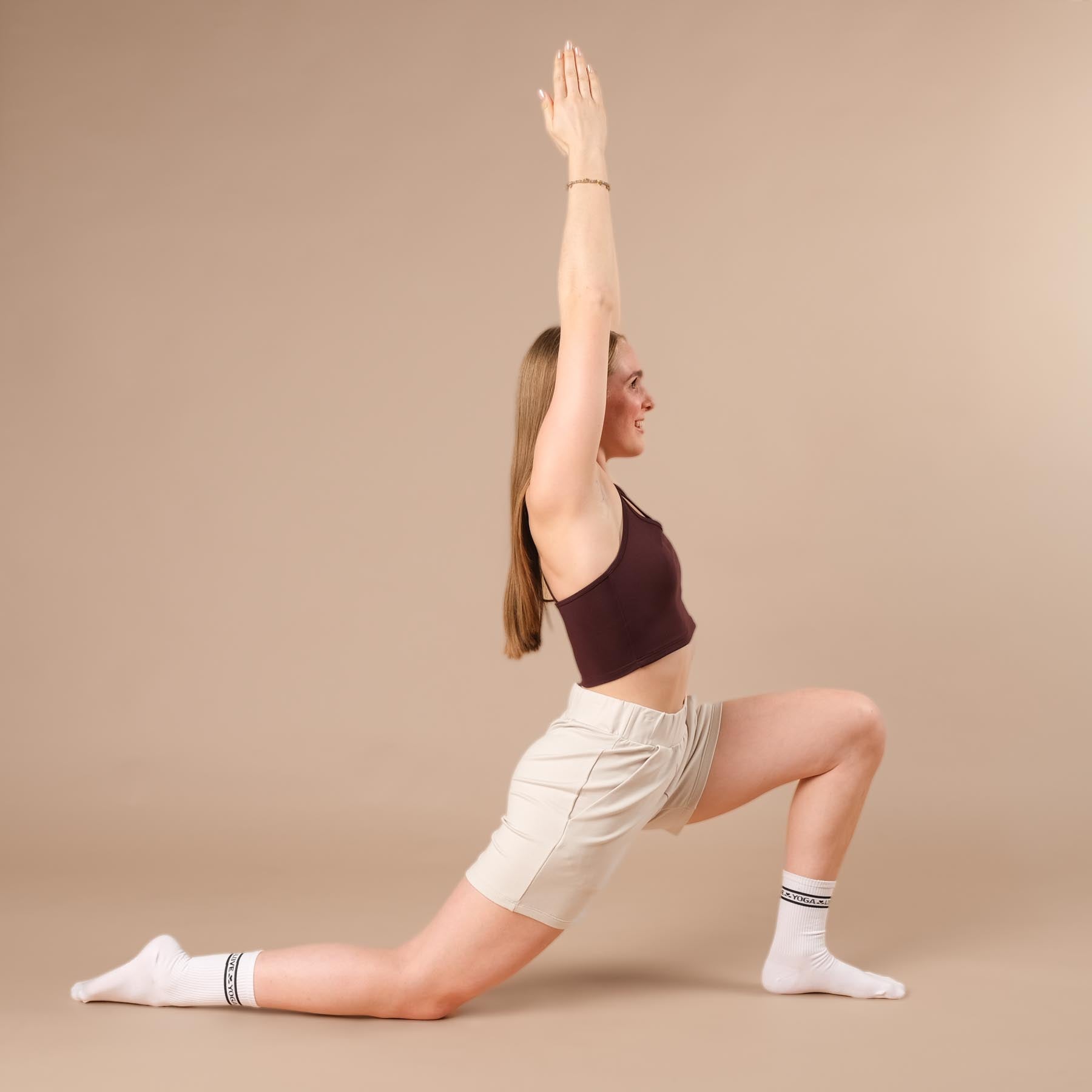 Damen Yoga Sweat Shorts nachhaltig ecru