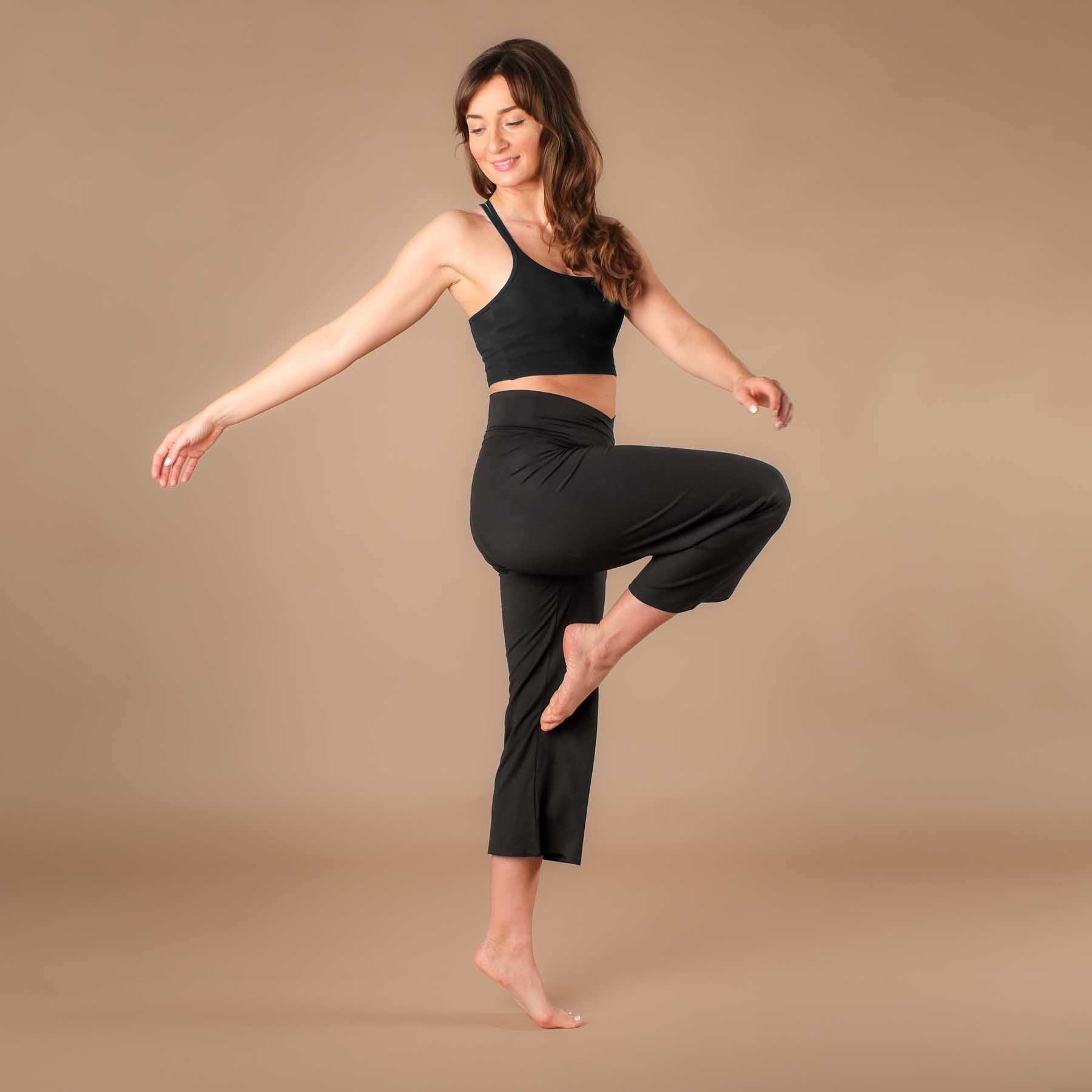 Yoga lockere Sommer Culotte Comfy schwarz