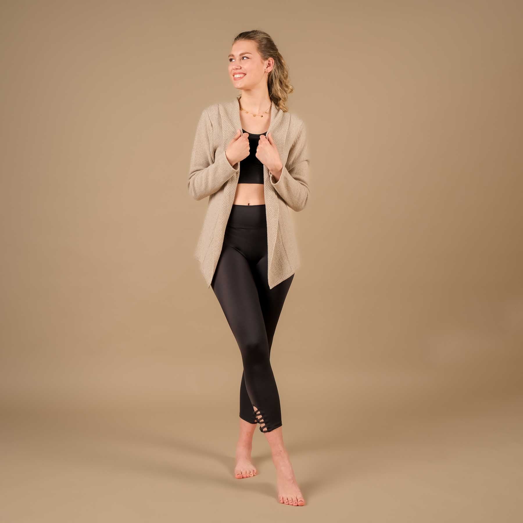 Yoga Leggings 7/8 Eco Mare in der Schweiz hergestellt aus recyceltem Econyl Stoff espresso