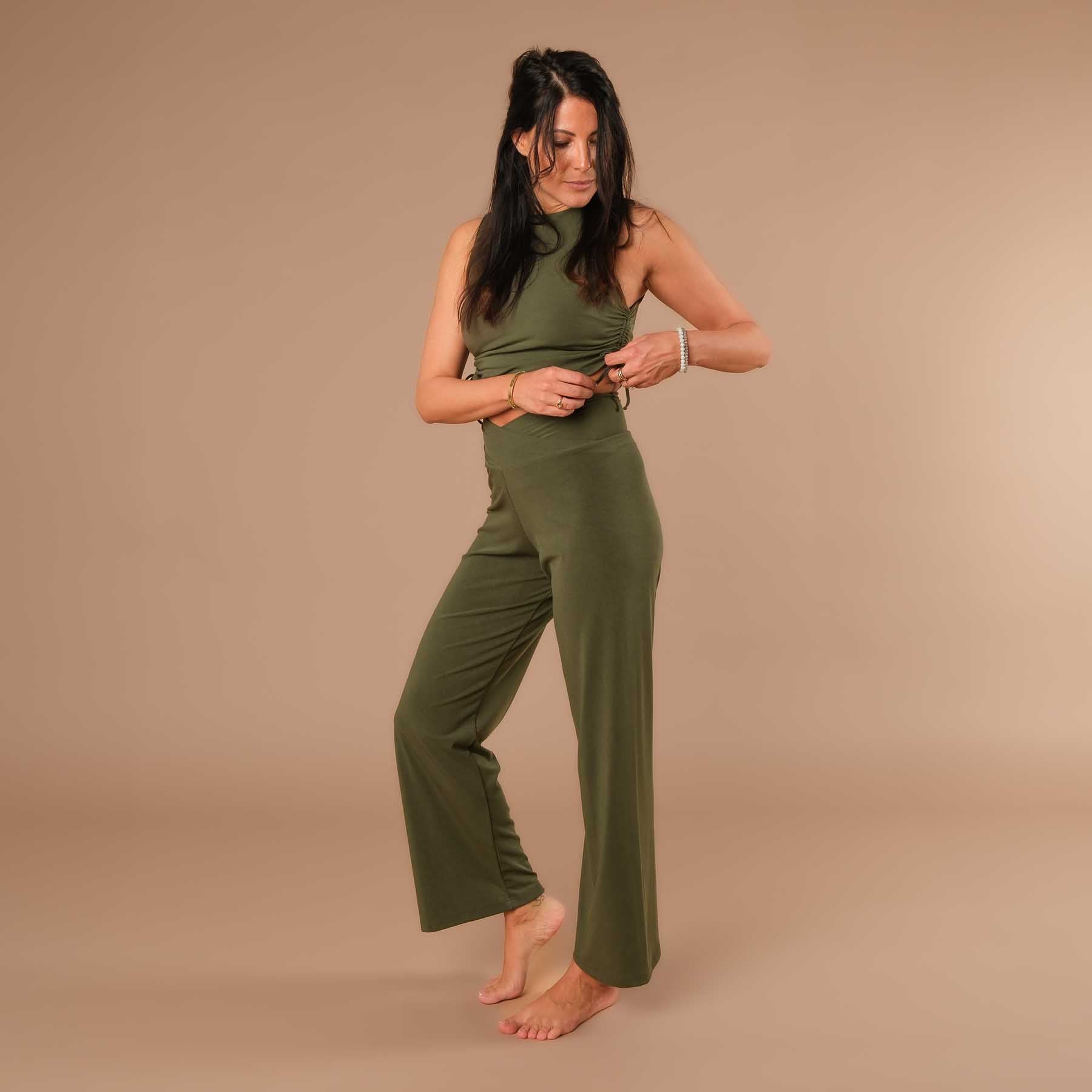 Yoga Crop Top Luna olive