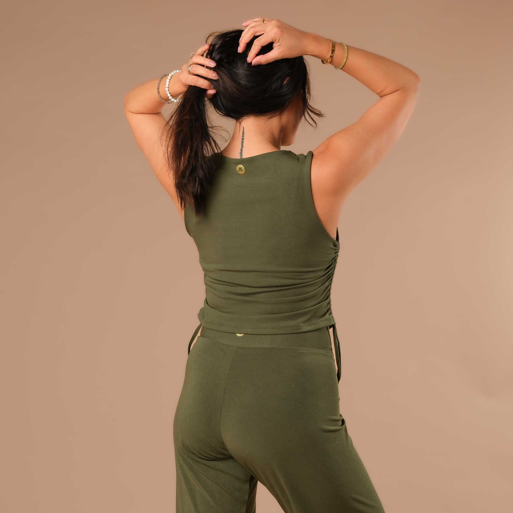 Yoga Crop Top Luna olive