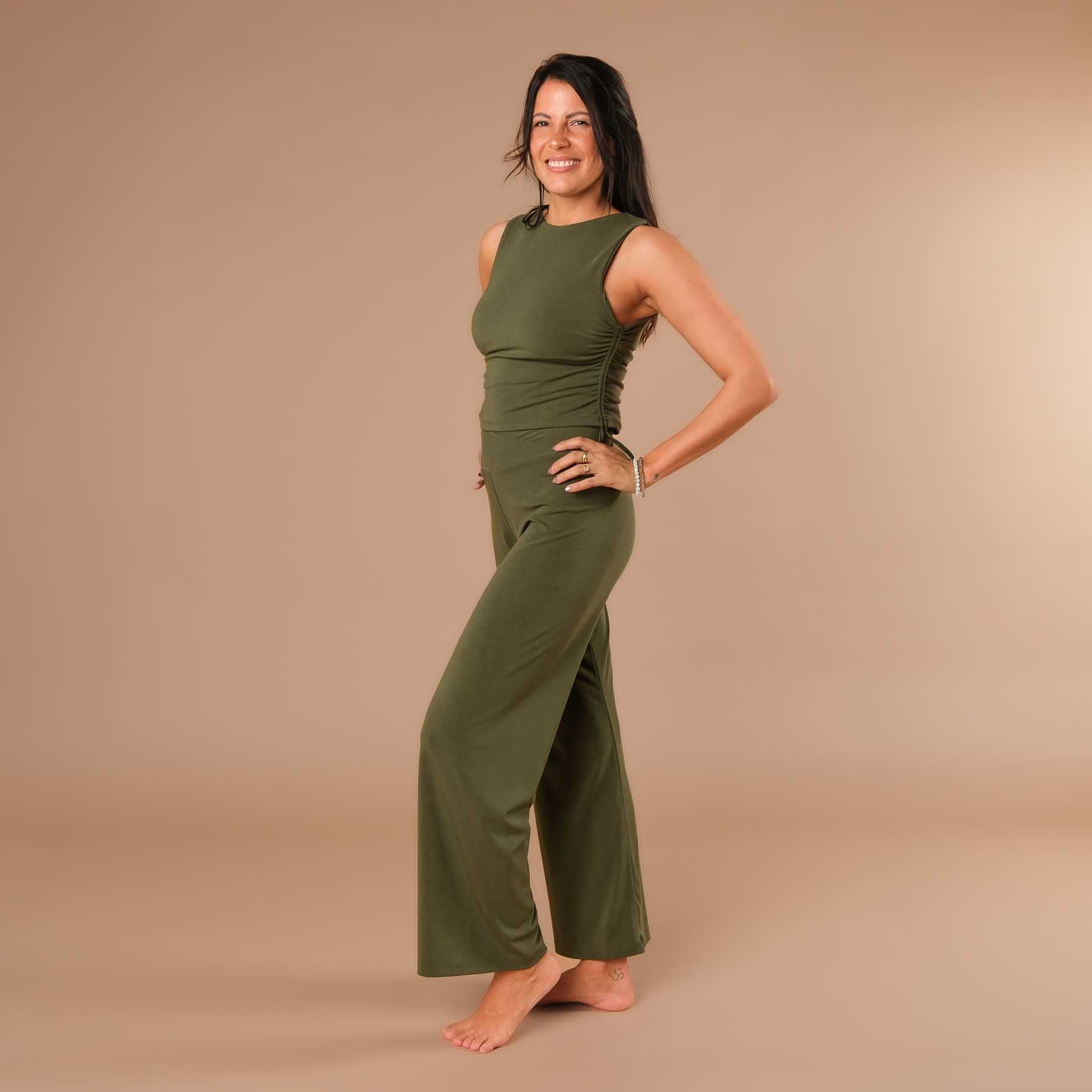 Yoga Crop Top Luna olive