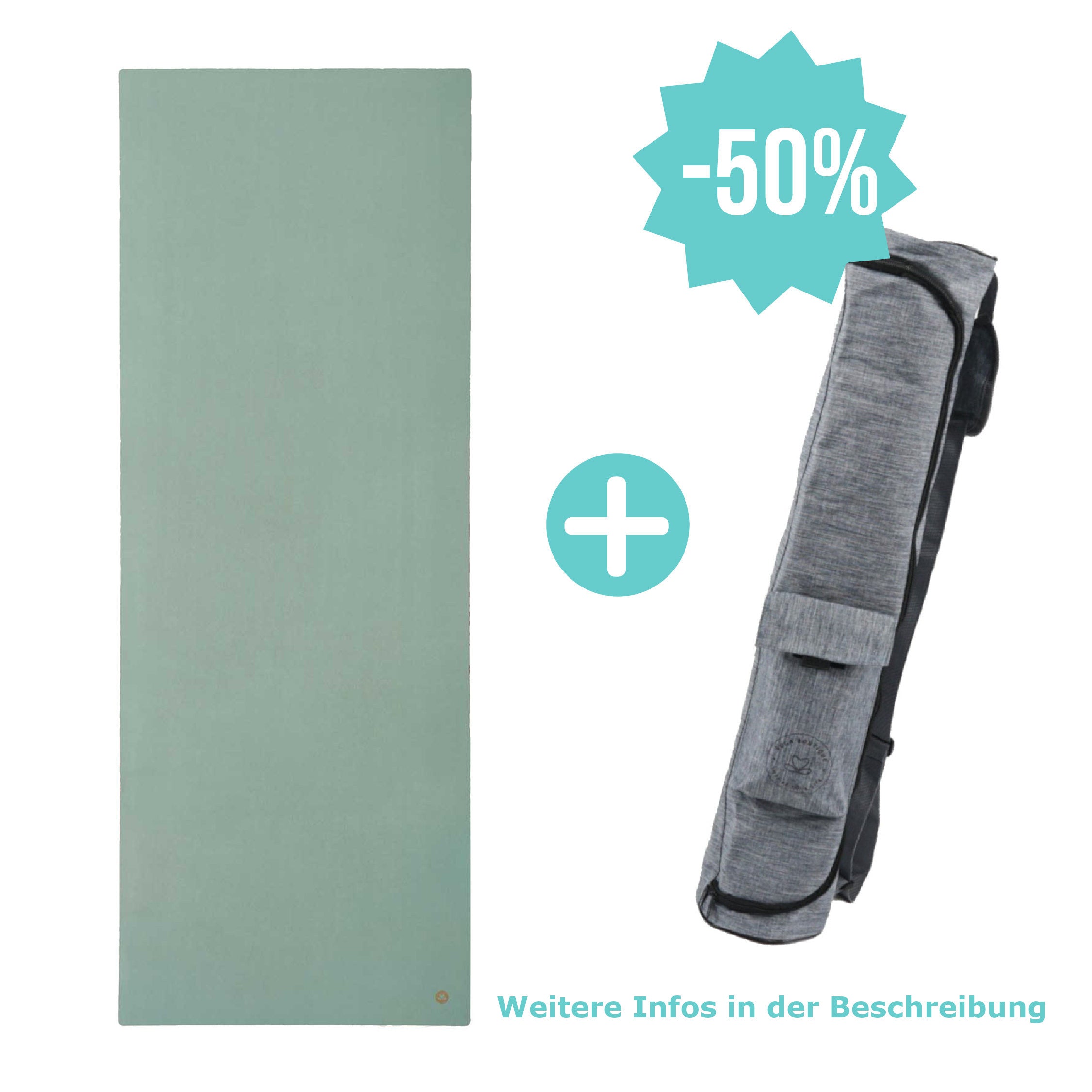 Reisematte - Yogatuch EcoGrip Naturkautschuk FSC mint