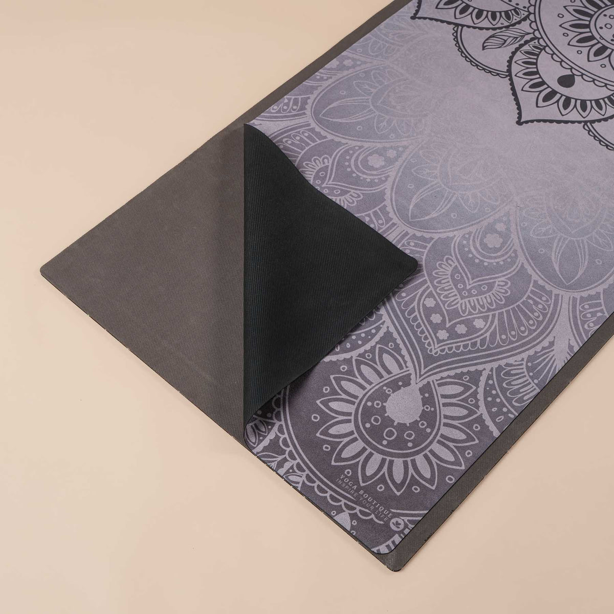 Tapis de voyage - Tapis de yoga Mandala noir