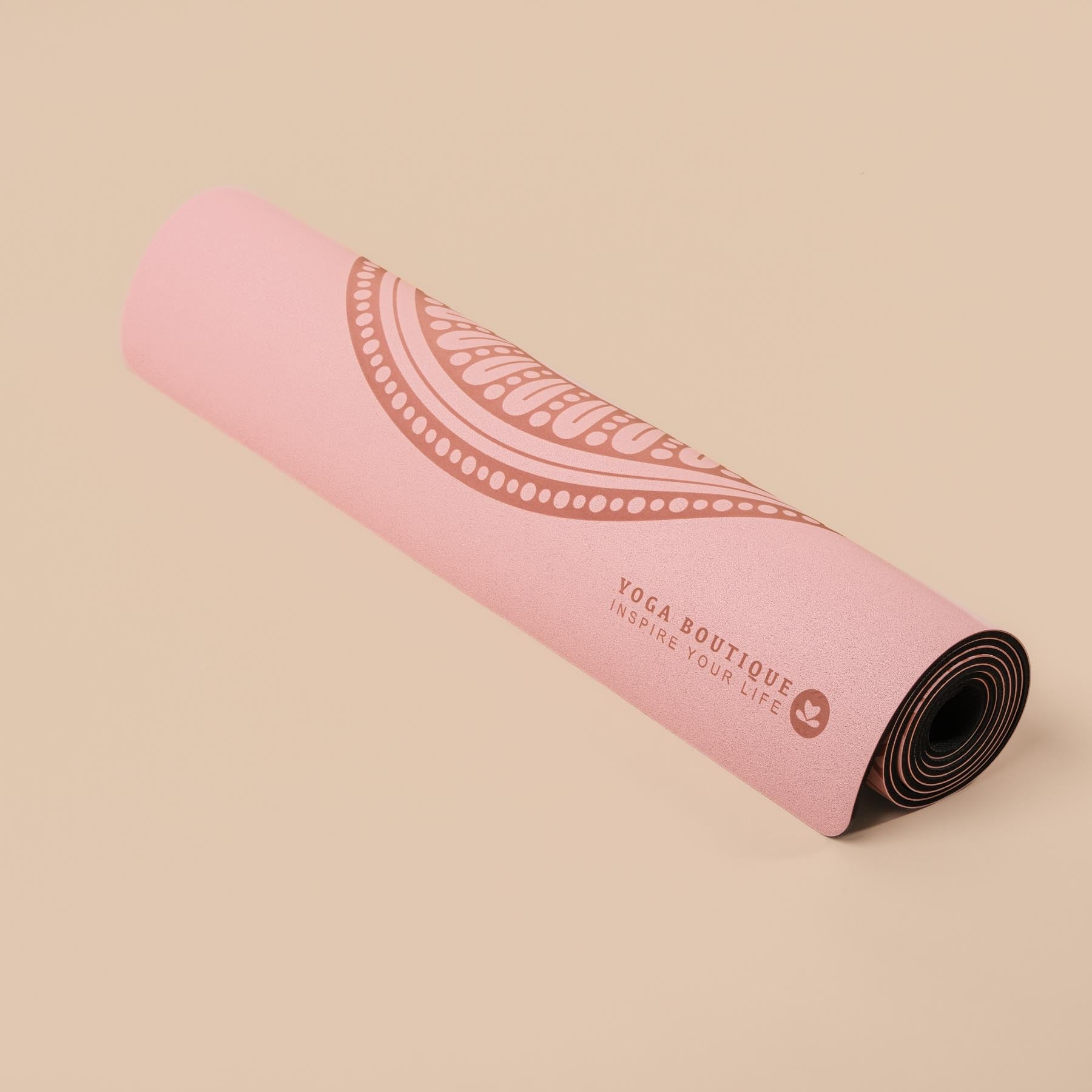 Yogamatte SuperGrip 2.0 Mandala sehr rutschfeste Yogamatte rosa