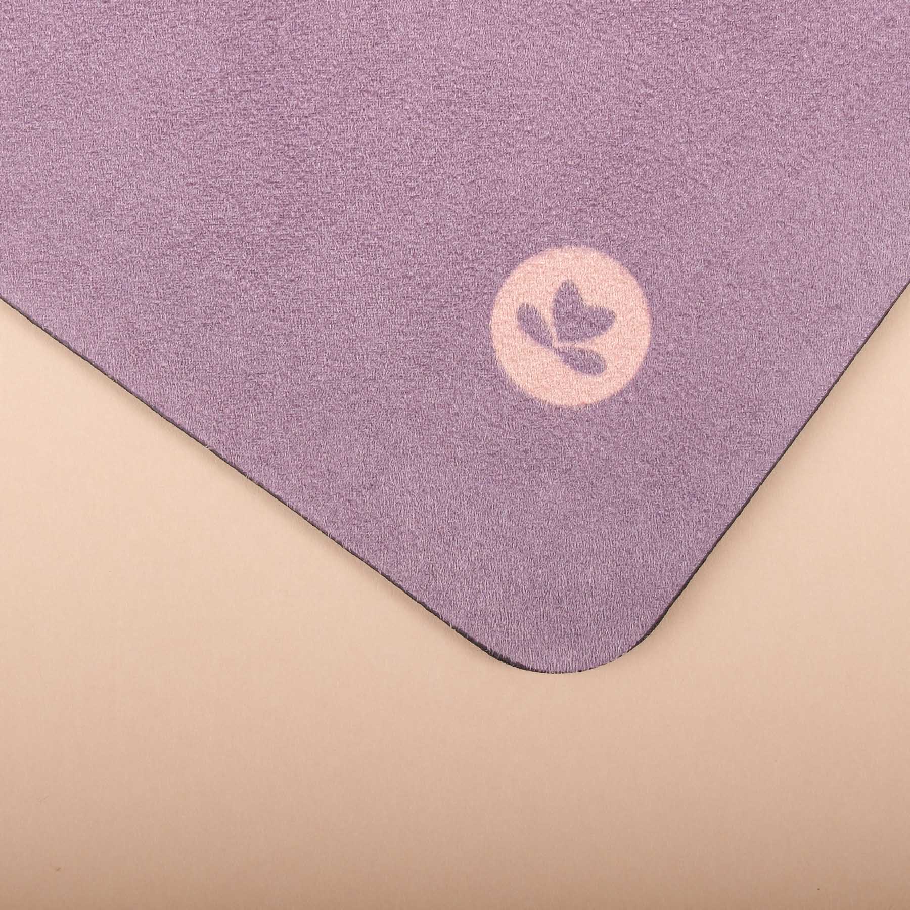Yogamatte Velours Ornament aubergine