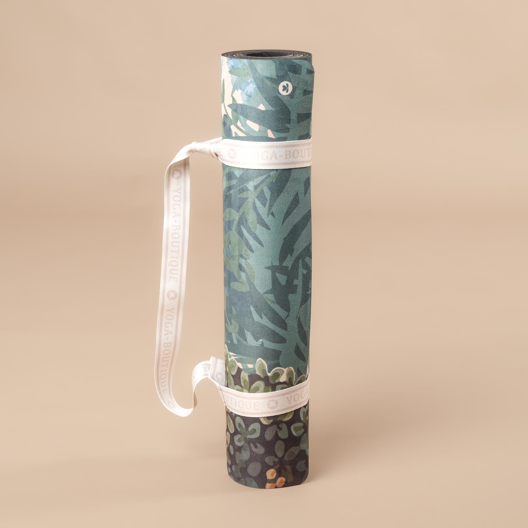 Yogamatte Velours Hybrid aus Naturkautschuk und Mikrofaser Jungle mit Kolibri