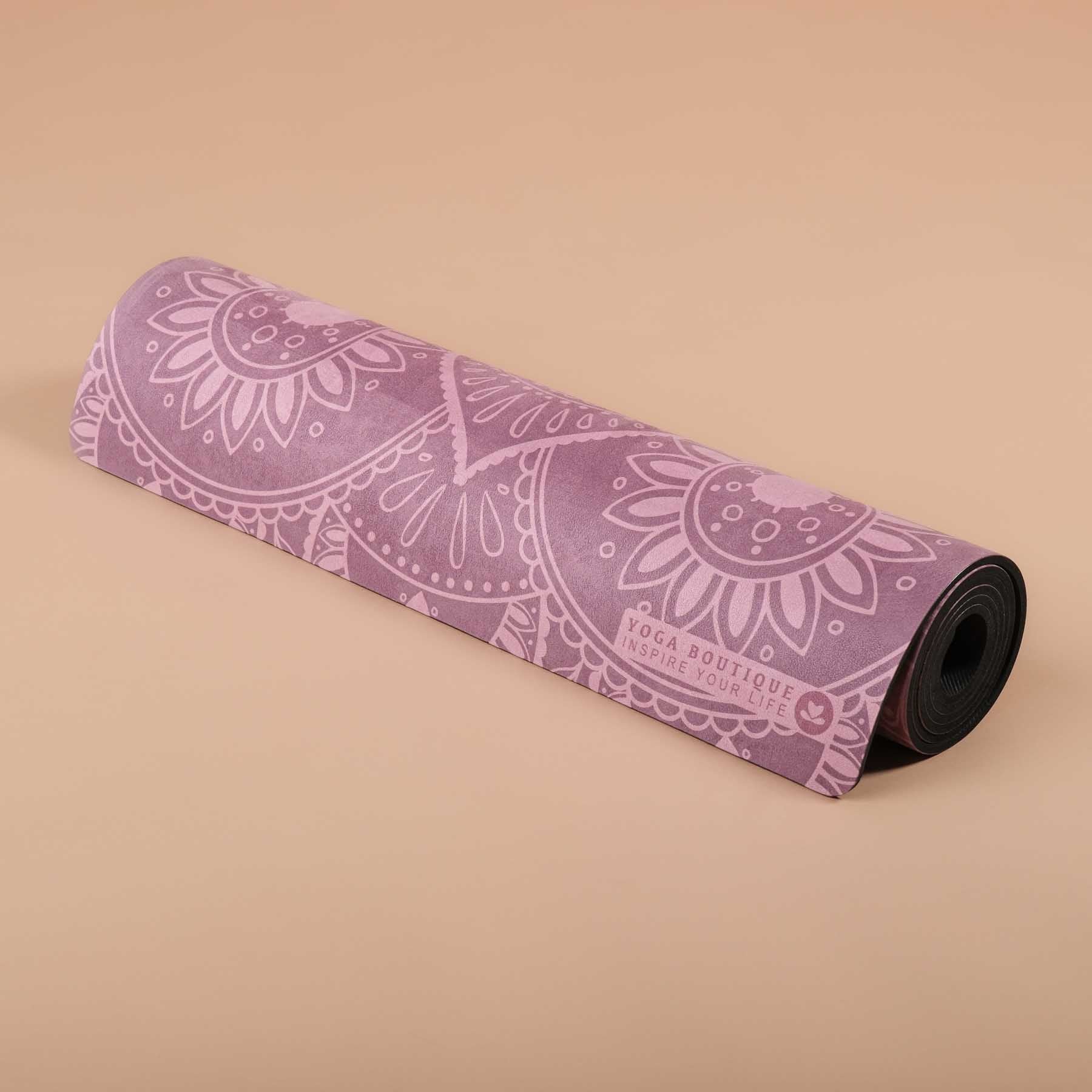 Yogamatte Velours Mandala lavendel