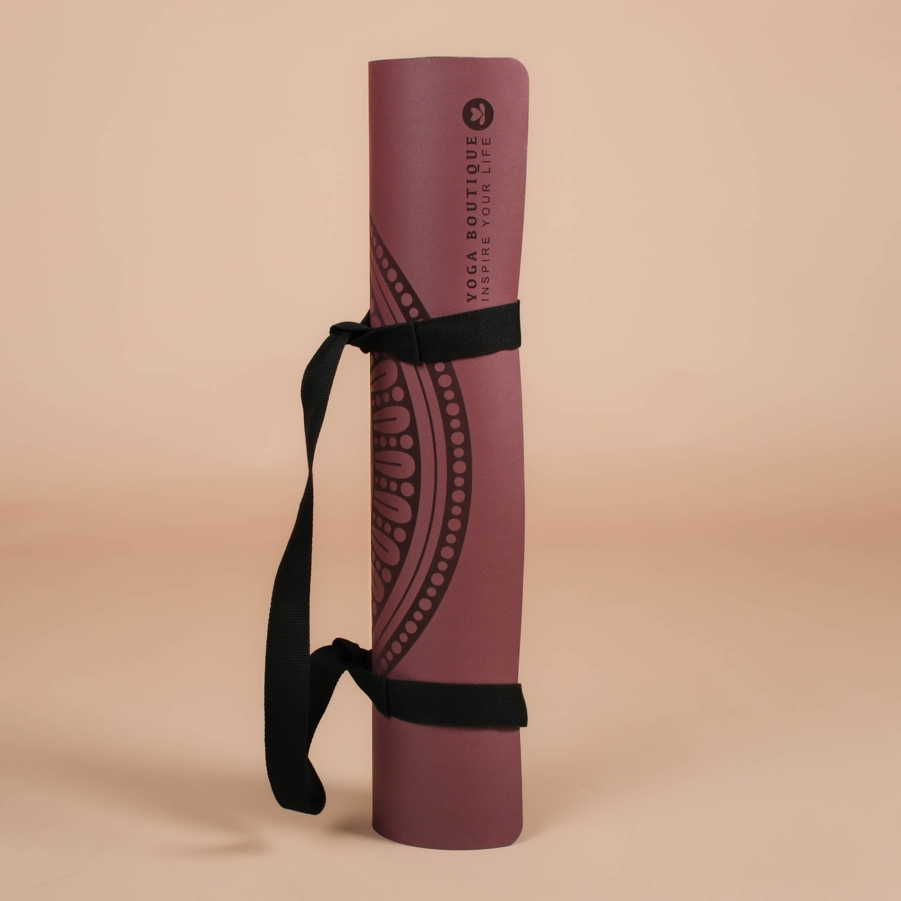 Yogamatte SuperGrip 2.0 Mandala sehr rutschfeste Yogamatte berry aus Naturkautschuk mit guter Halt