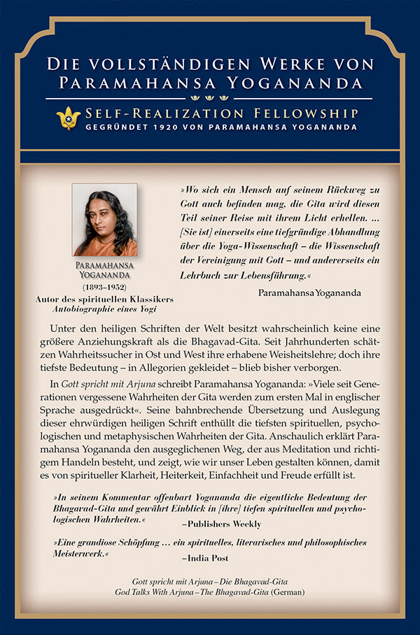 Die Bhagavad Gita, Gott spricht mit Arjuna
