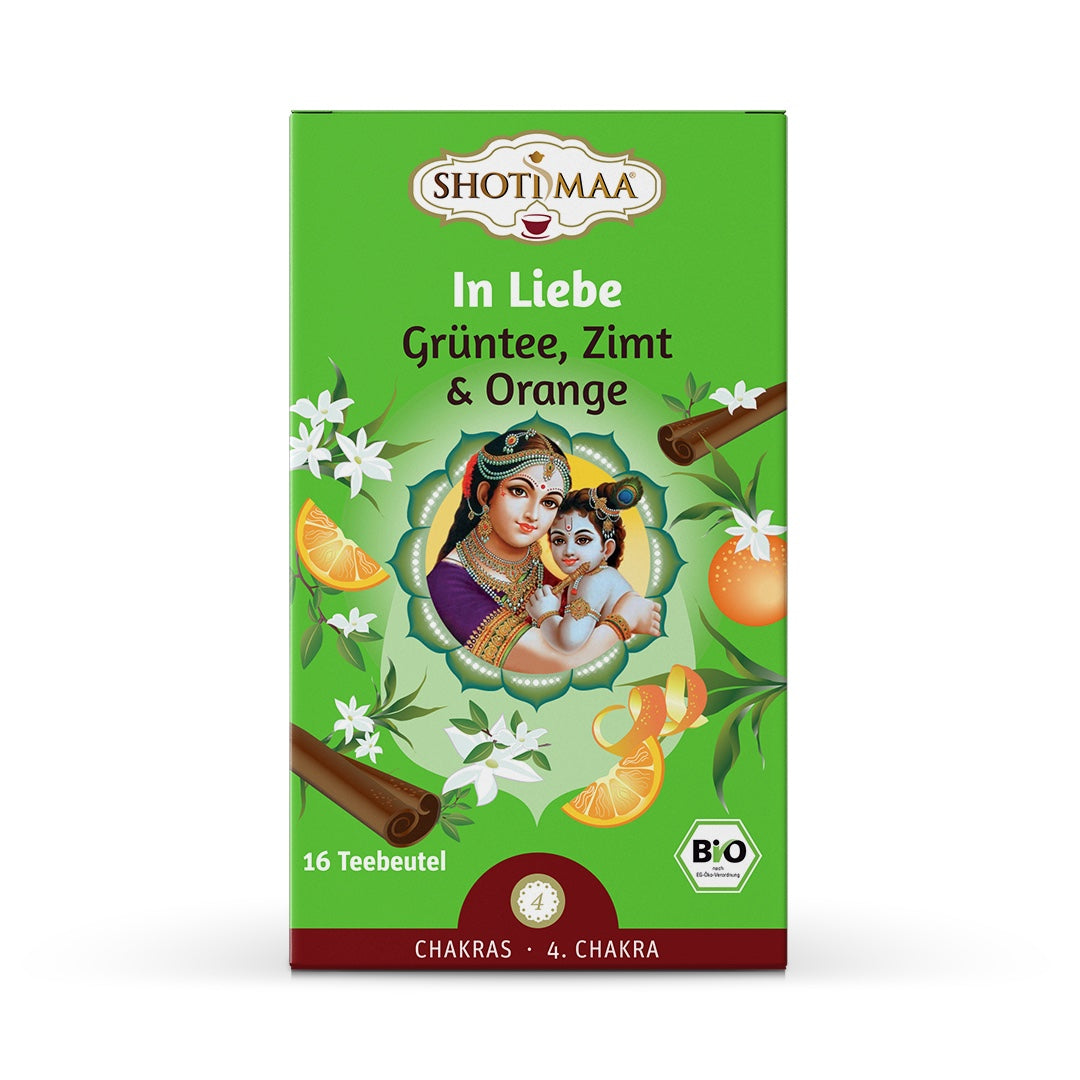 Shoti Maa Chakras In Liebe – Grüntee, Zimt & Orange