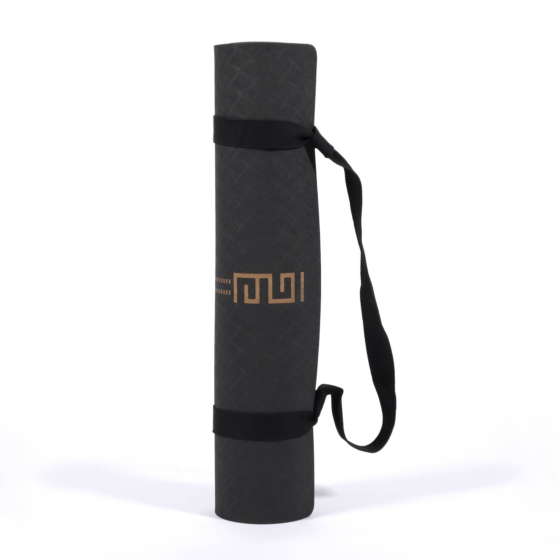 Yogamatte TPE gold Print schwarz