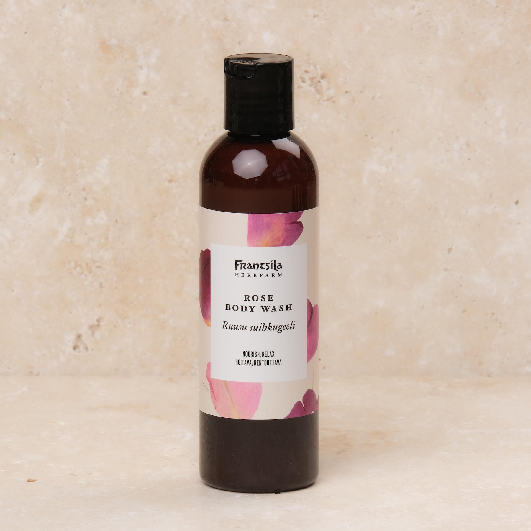 Dieses verwöhnende Duschgel Midsummer Rose der Naturkosmetik Marke Frantsila reinigt die Haut sanft, aber gründlich. Mit einem pH Wert von 5.5 trocknet es die Haut nicht aus und ist für die ganze Familie geeignet!