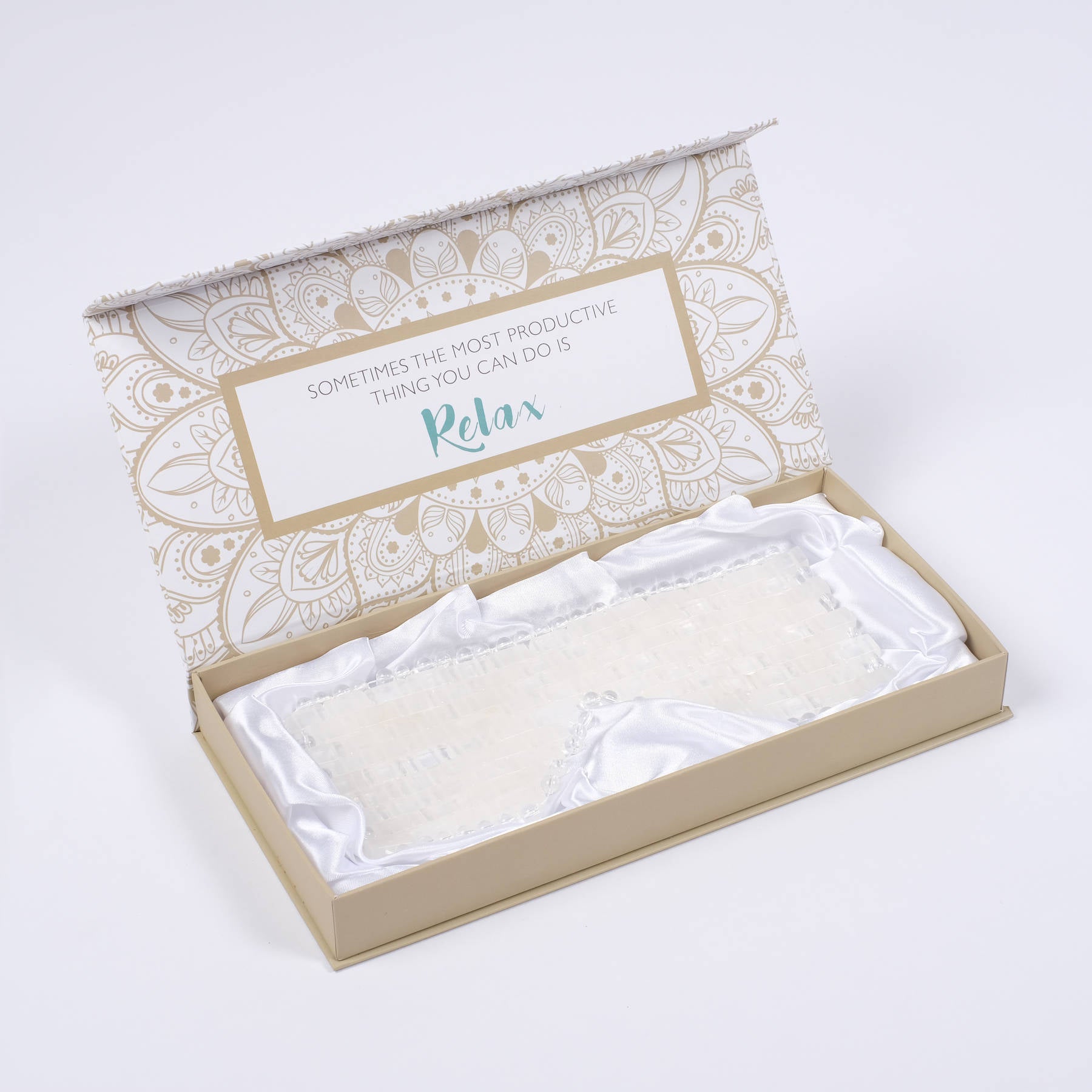 Edelstein Augenmaske Bergkristall