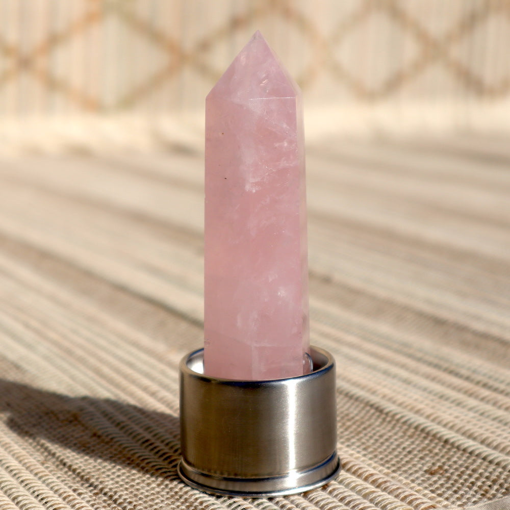 Ersatz Spitze Edelstein Wasserflasche Rosenquarz