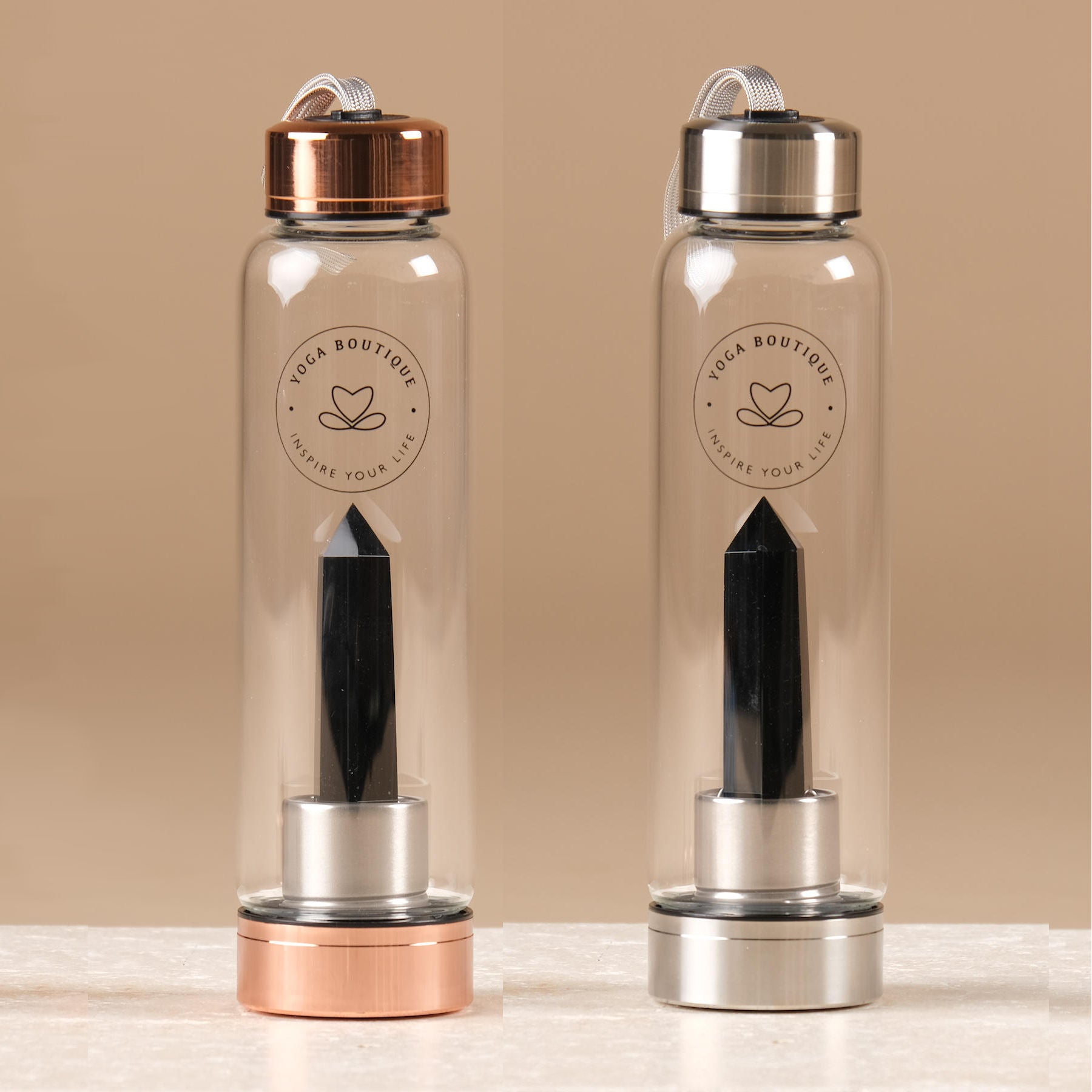 Edelstein Wasserflasche Obsidian