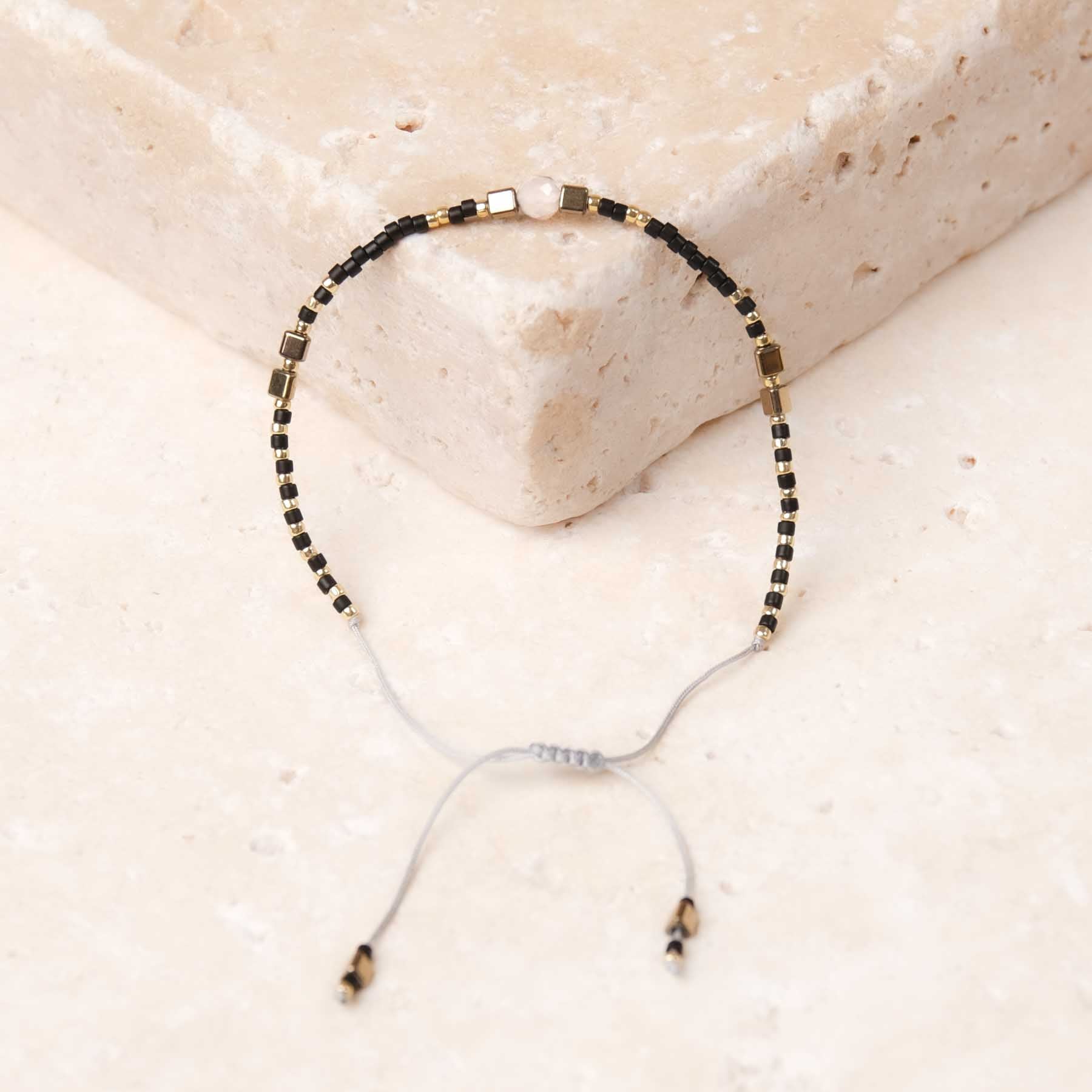 Freundschaftsarmband Miyuki schwarz