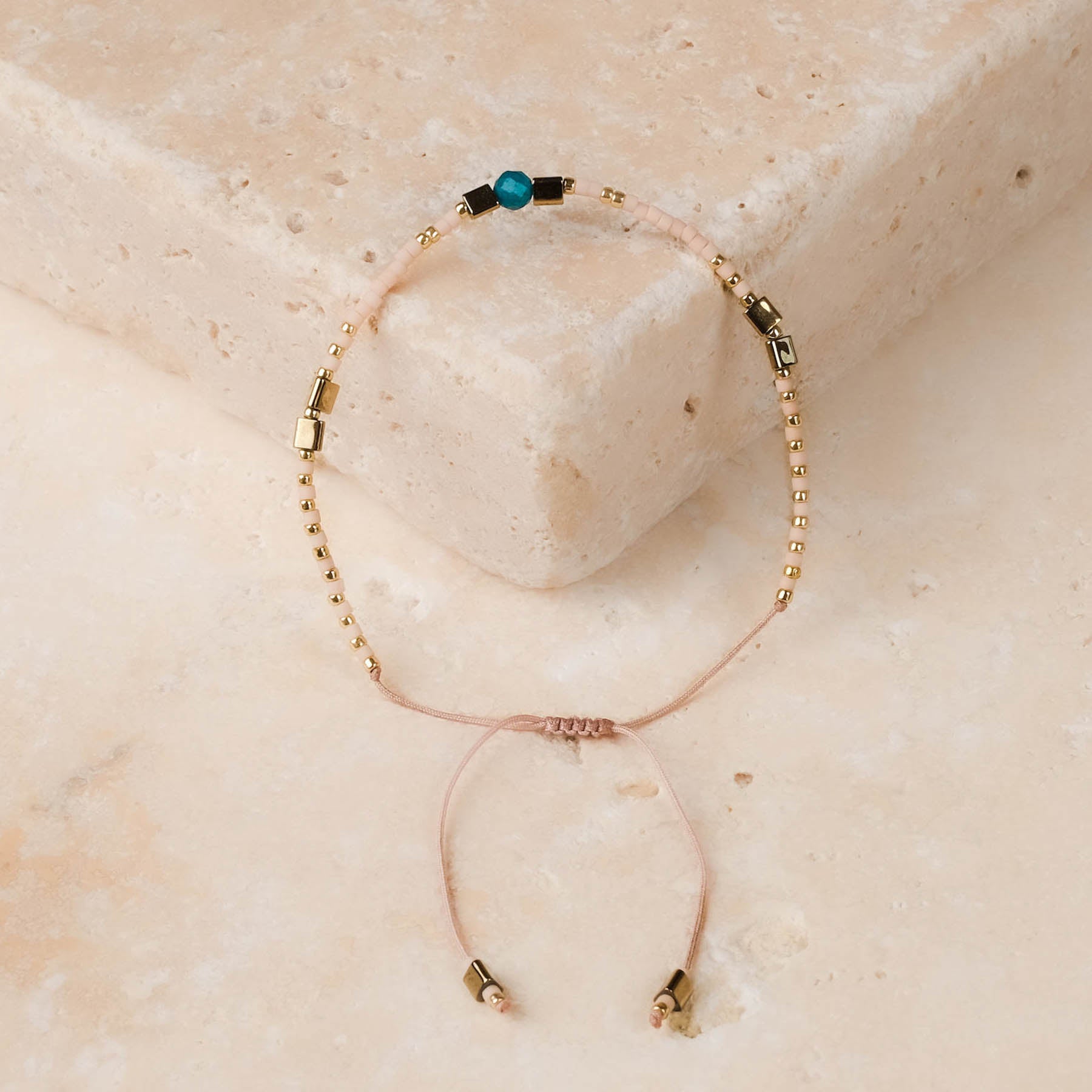 Freundschaftsarmband Miyuki für Erwachsene und Kinder rosé