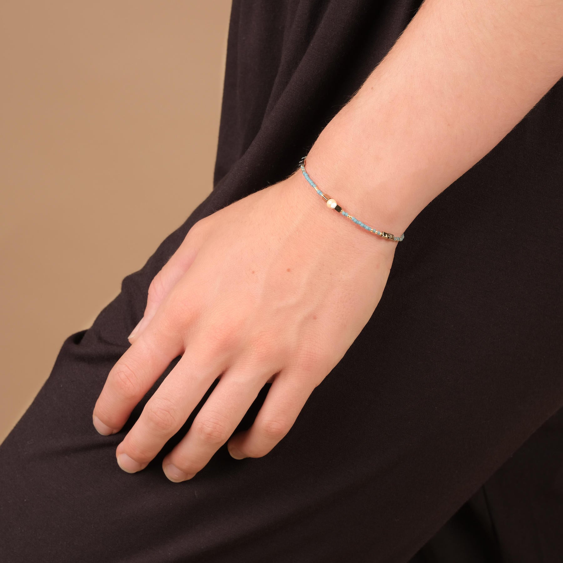 Freundschaftsarmband Miyuki für Erwachsene und Kinder türkis