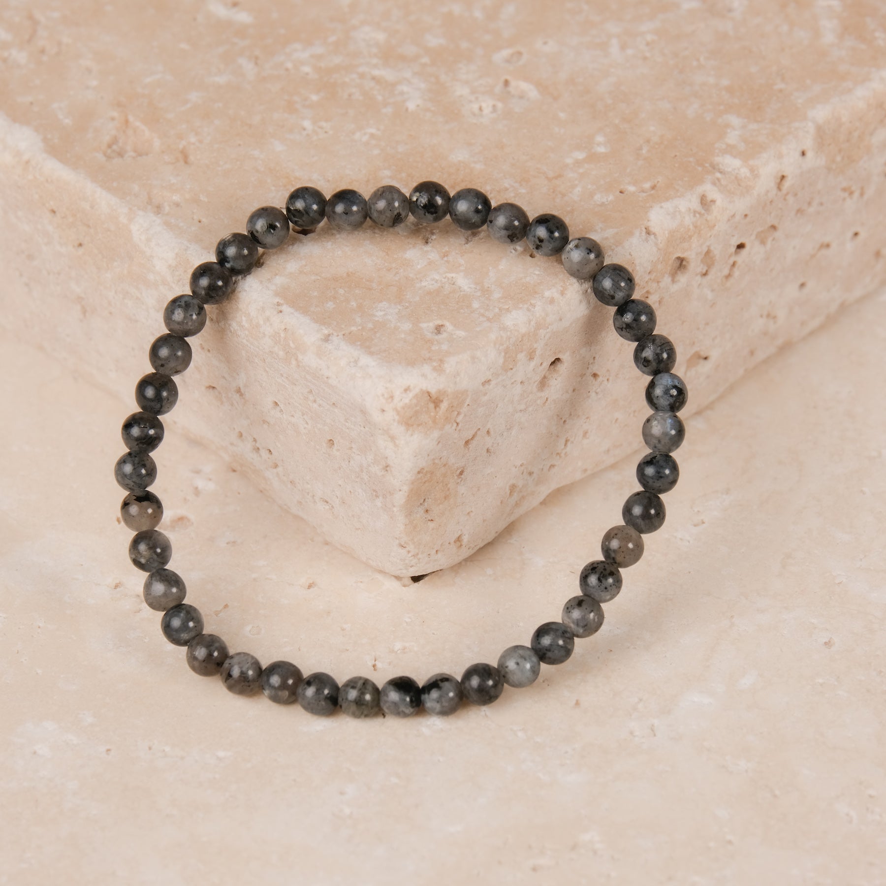 Edelstein Armband Labradorit grau