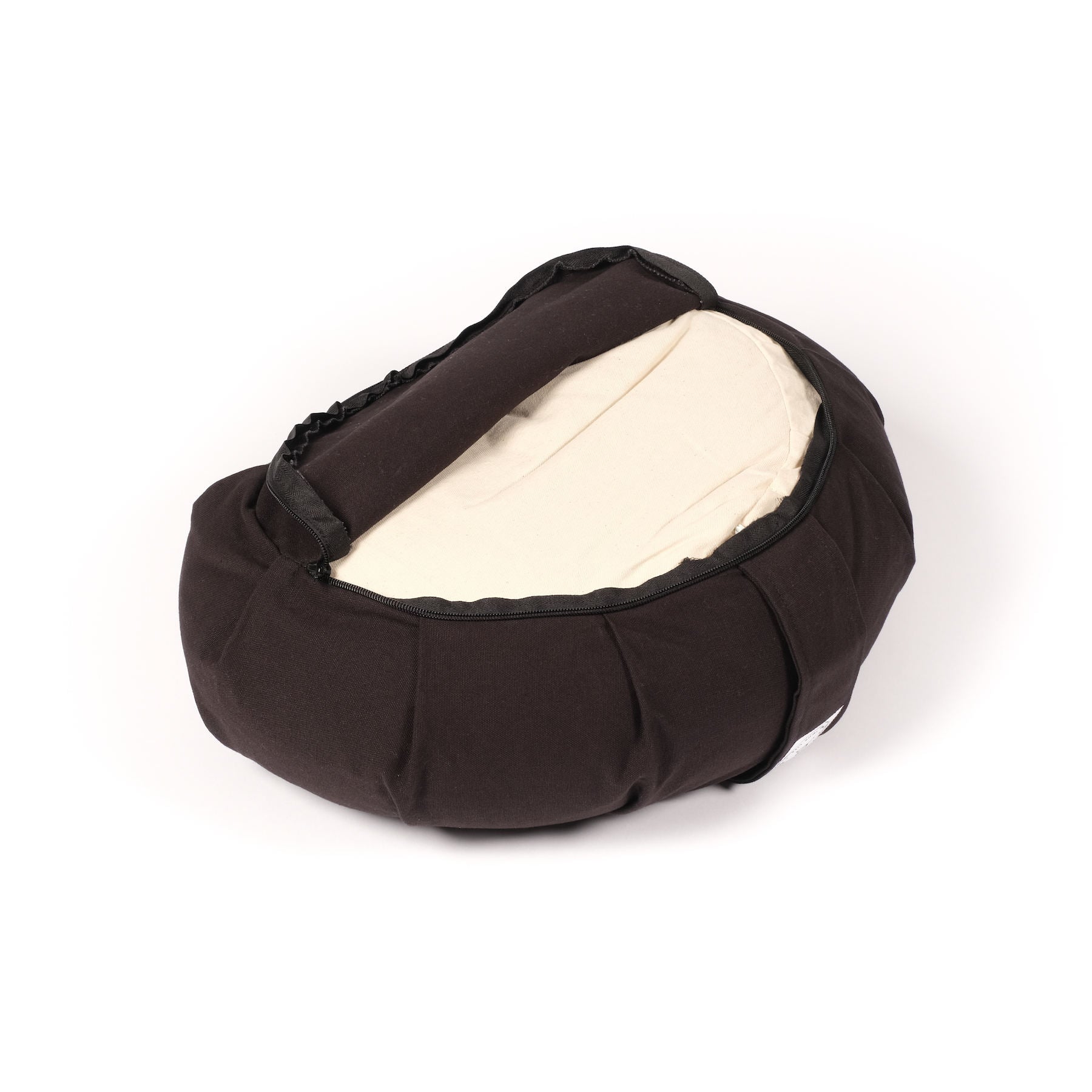Meditationskissen Halbmond Zafu uni schwarz