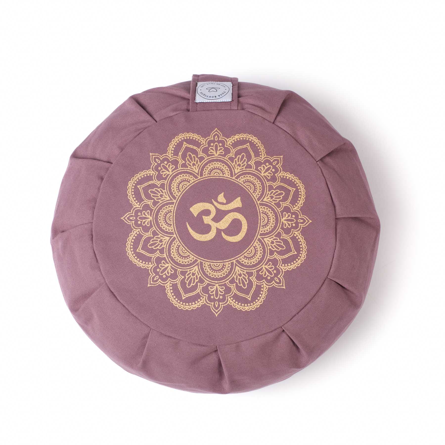 Meditationskissen Zafu Mandala OM lavendel
