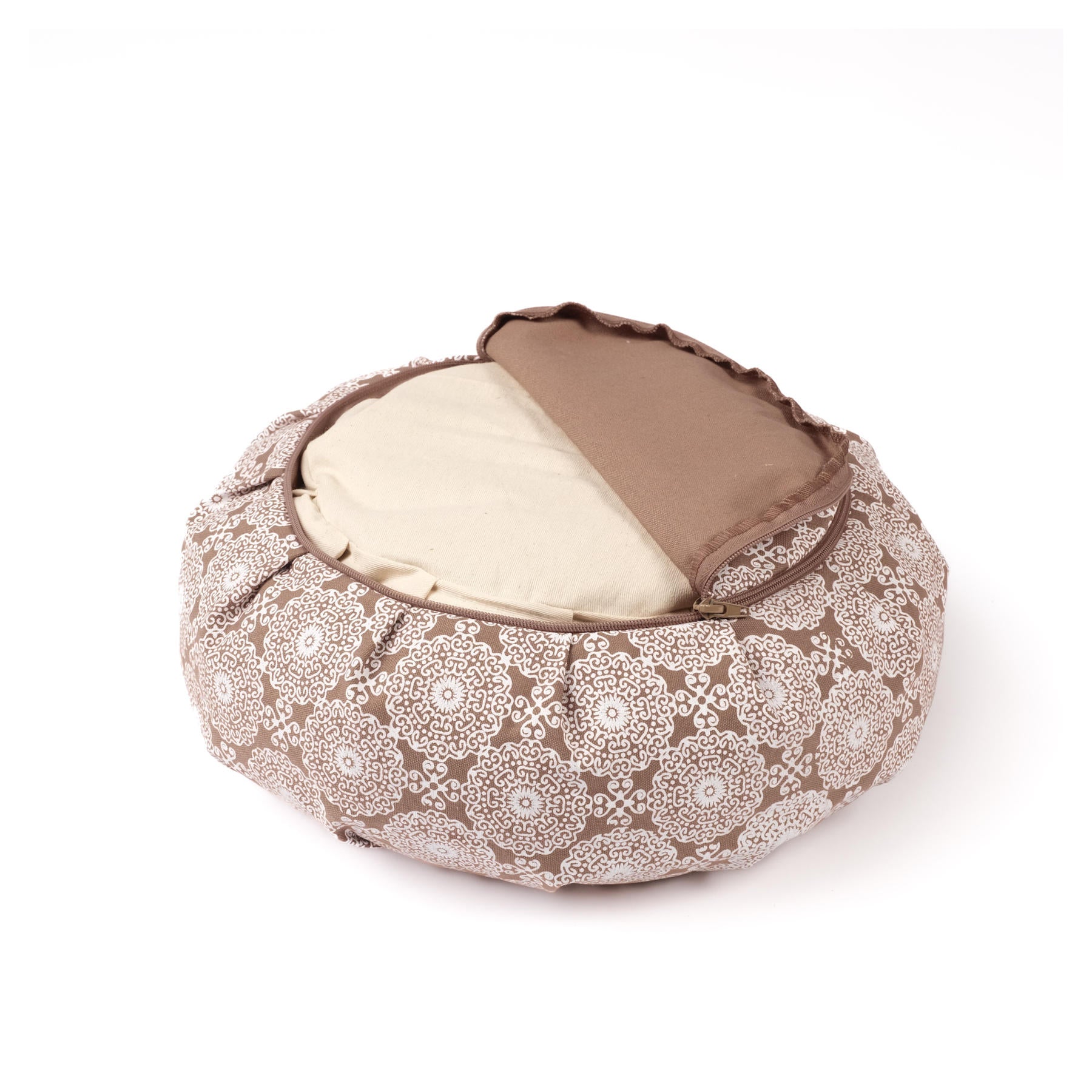 Meditationskissen Zafu Indian Dream Bio Baumwolle brown earth