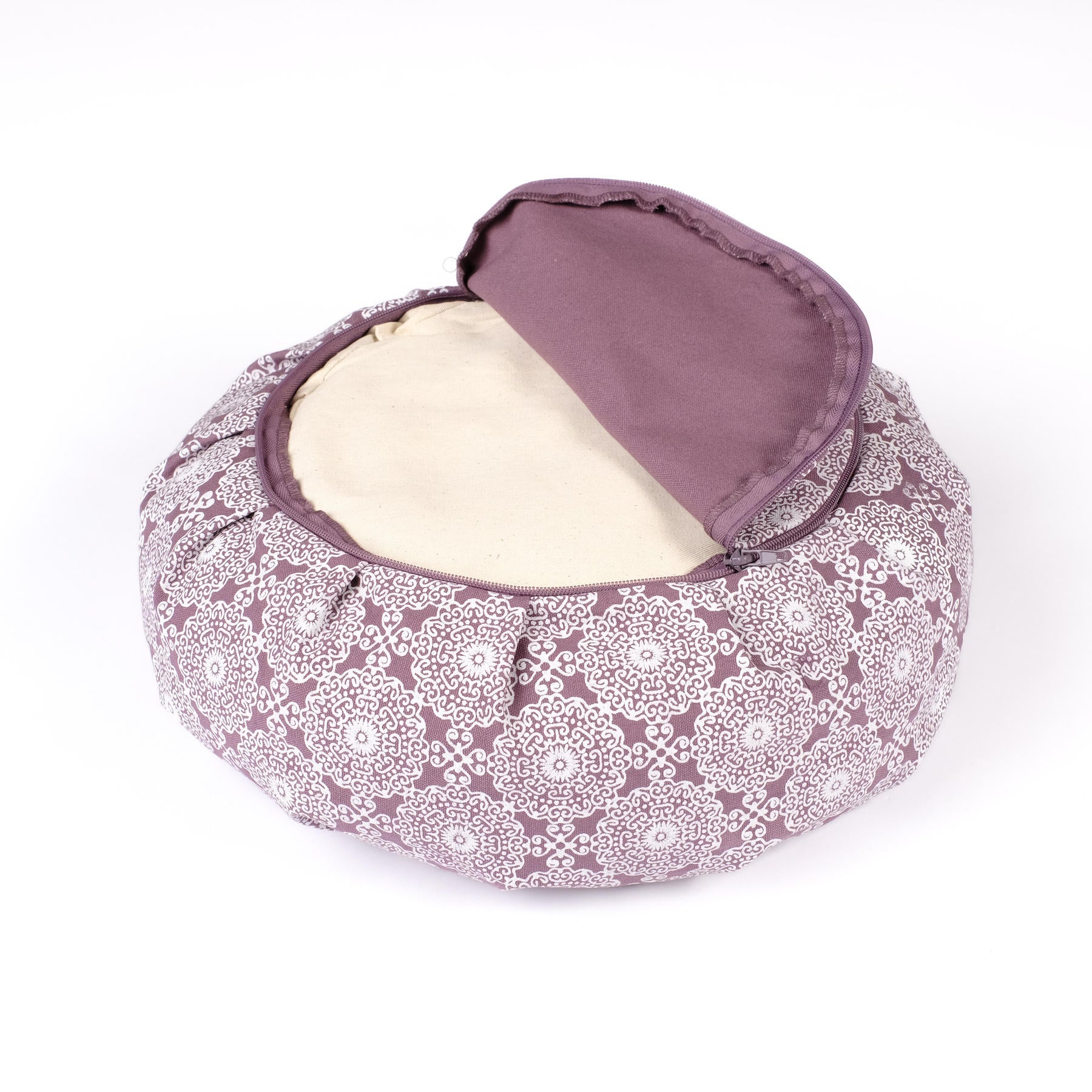 Meditationskissen Zafu Indian Dream Bio Baumwolle lavendel