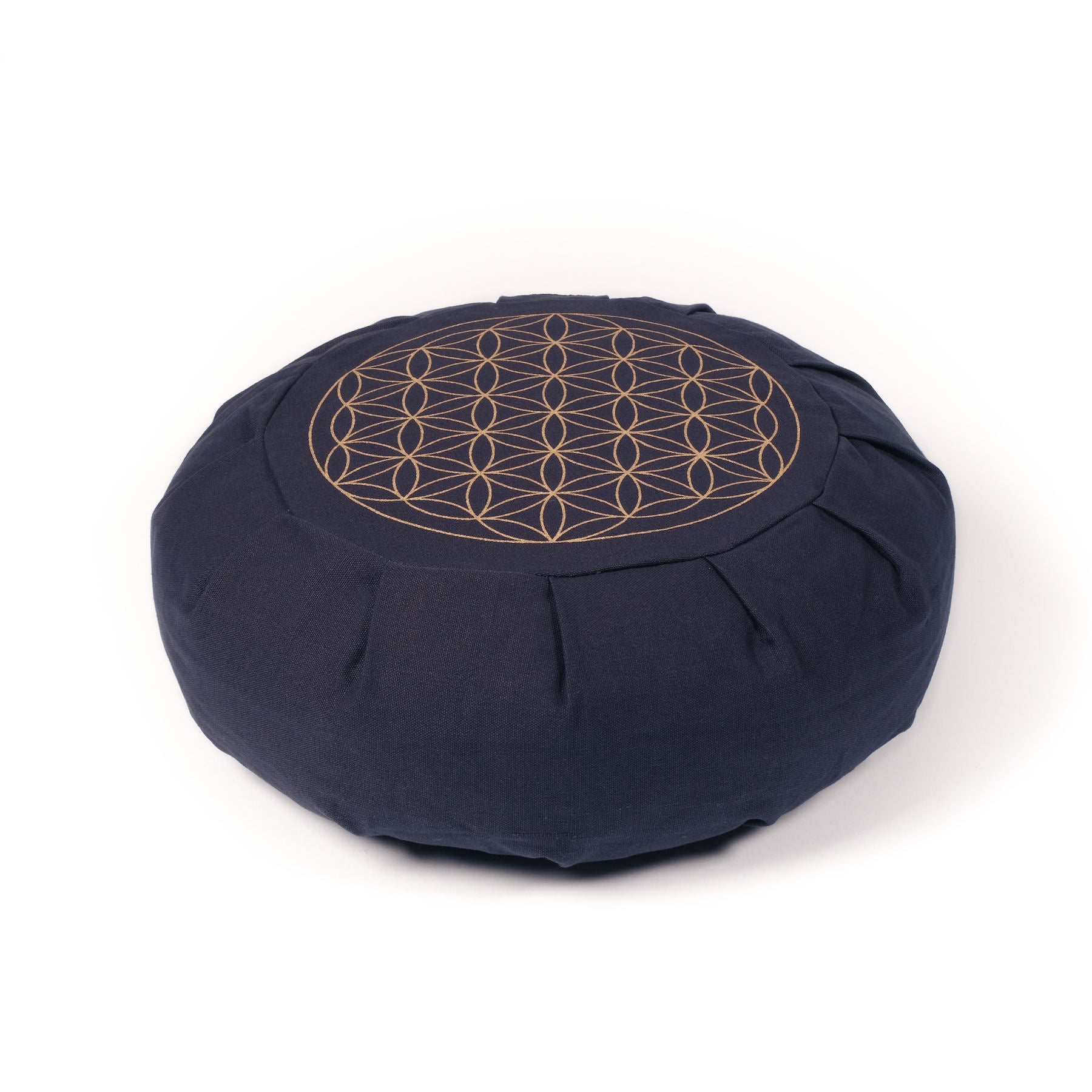 Meditationskissen Zafu blume des Lebens navy