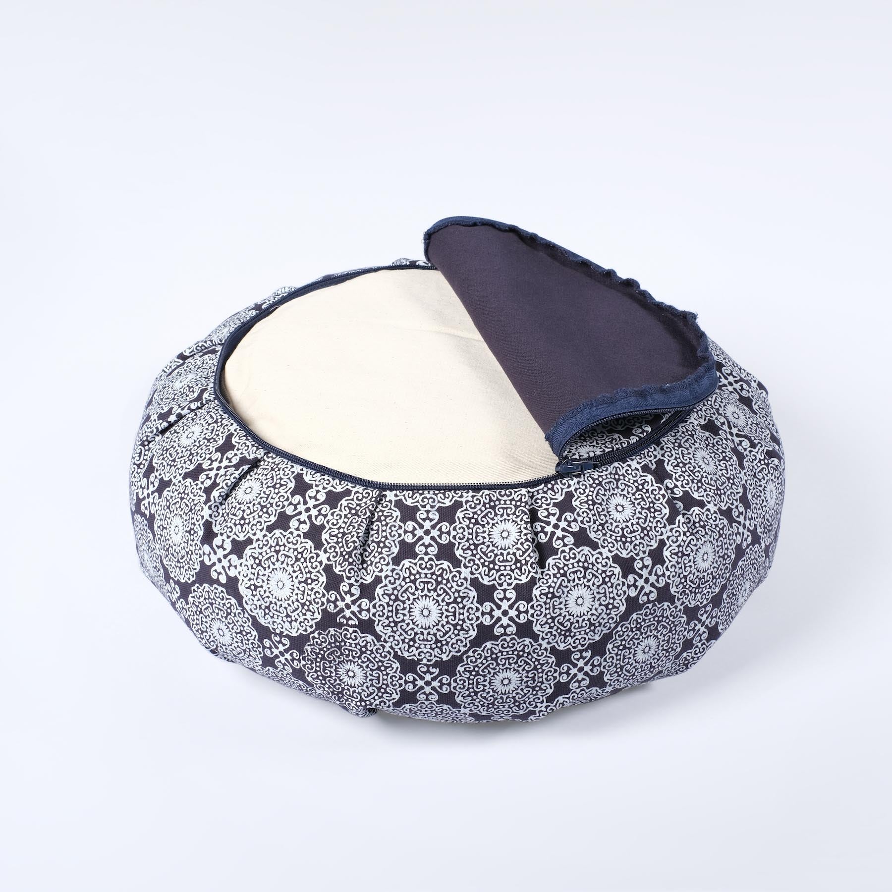 Meditationskissen Zafu Indian Dream navy blau