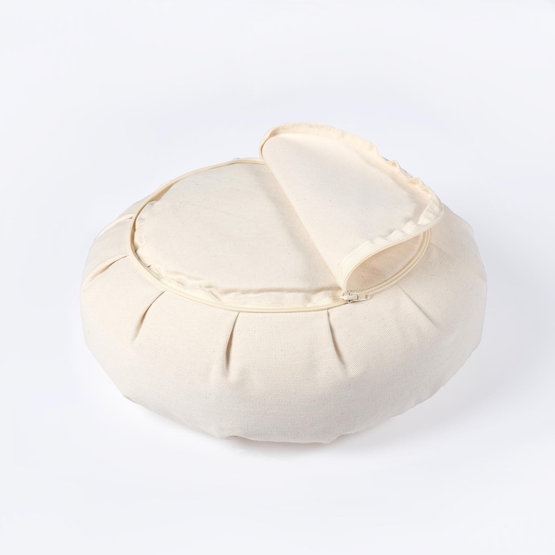 Meditationskissen Zafu uni naturweiss