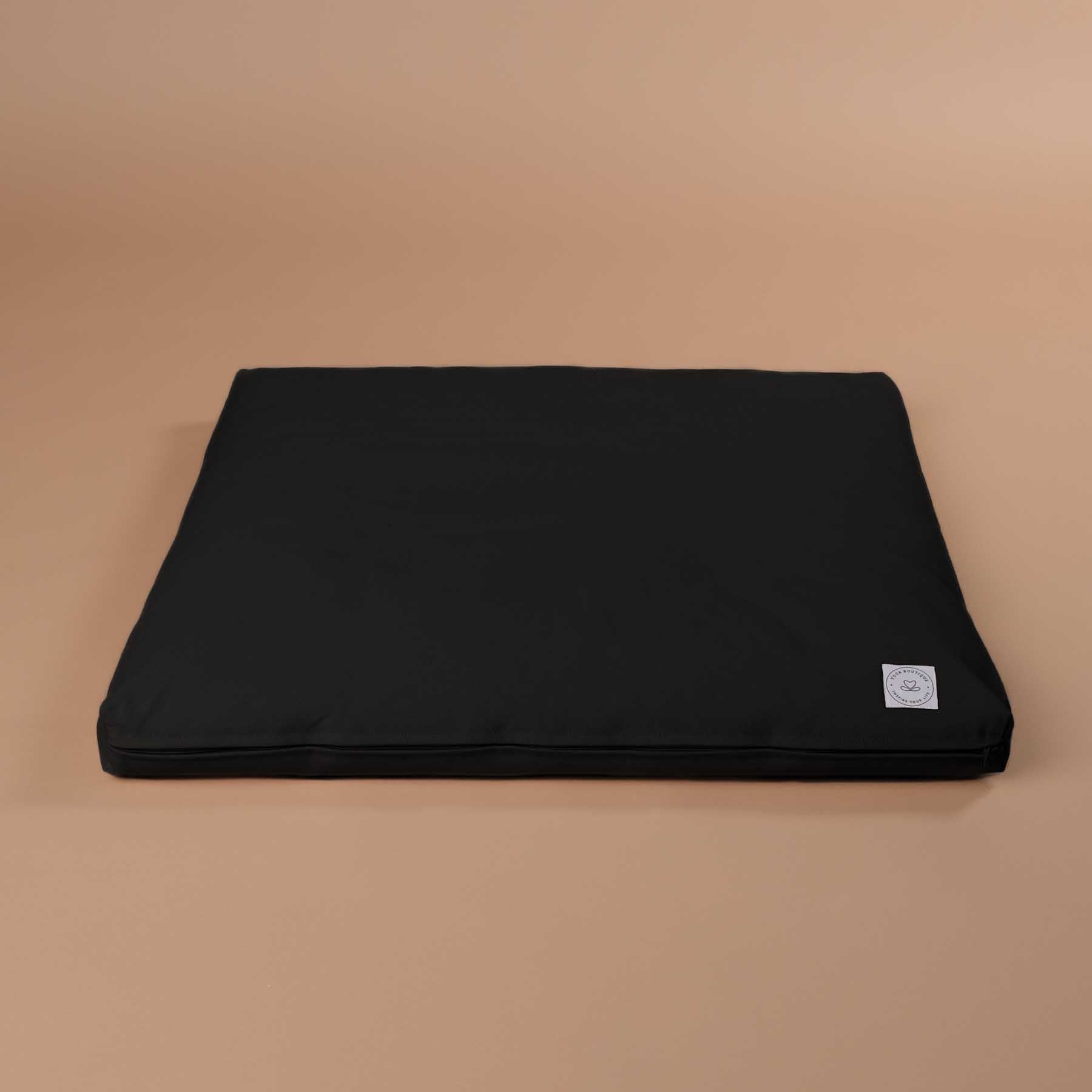 Meditationsmatte Zabuton Meditationsunterlage Baumwolle schwarz