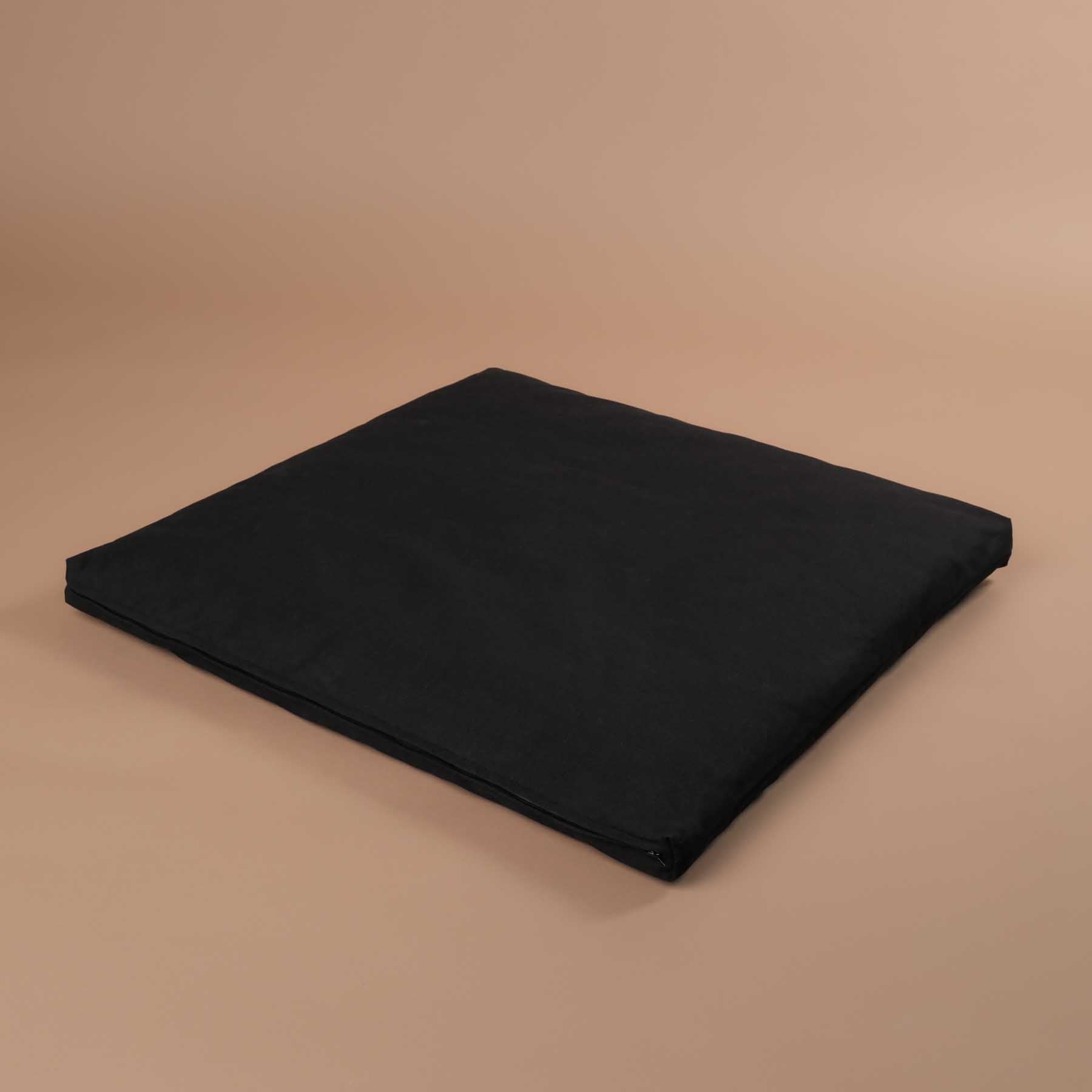 Meditationsmatte Zabuton Meditationsunterlage Baumwolle schwarz