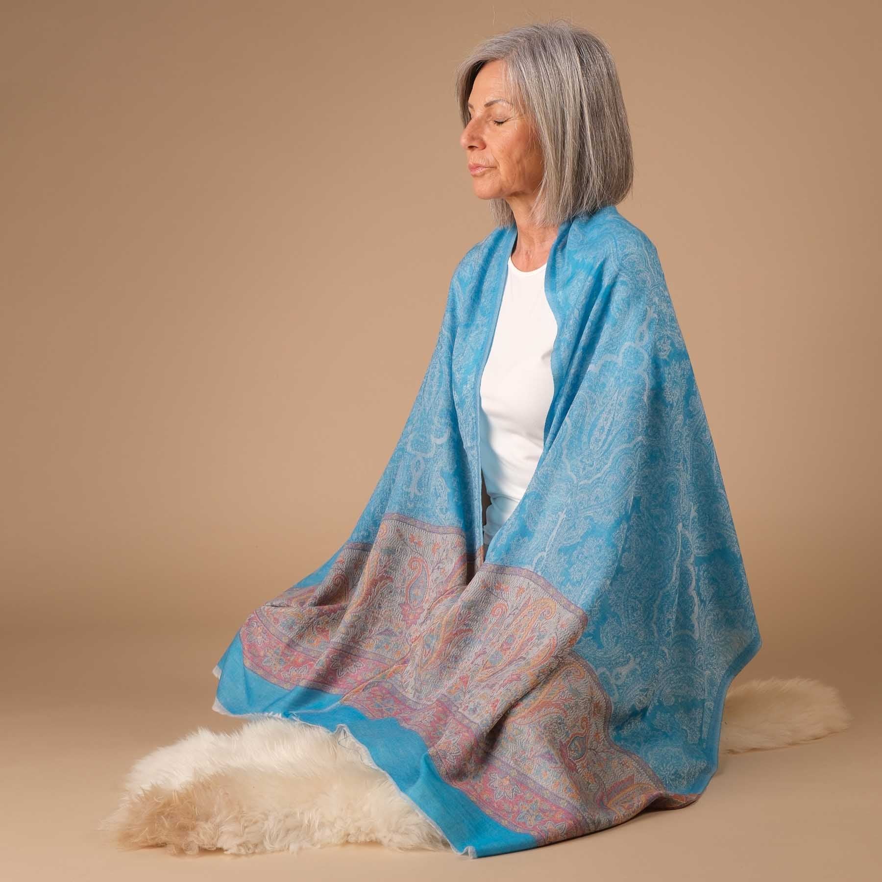 Meditationstuch Schal Feinwolle Yukatan