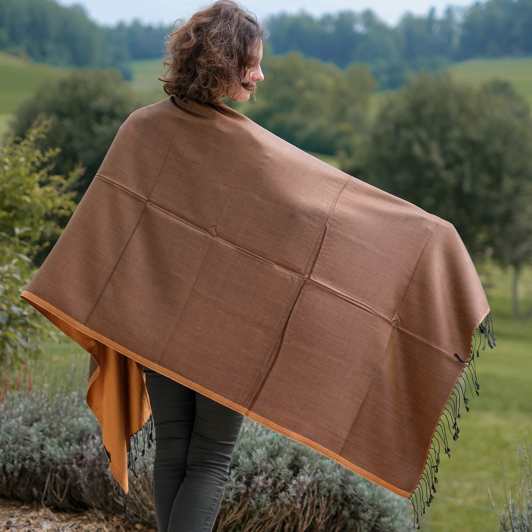 Meditationstuch Schal Seide Roussillon