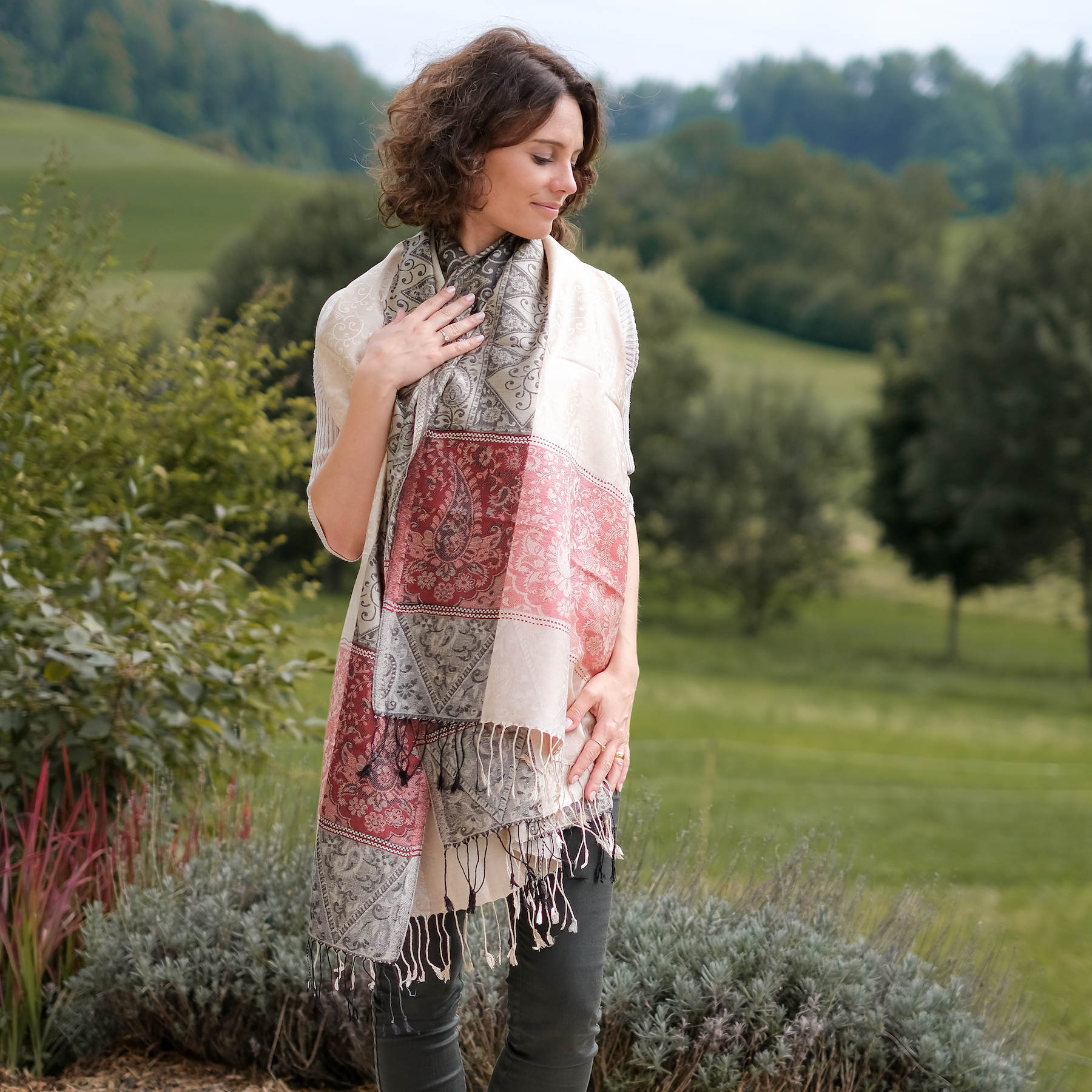 Meditationstuch Schal Seide Jaipur