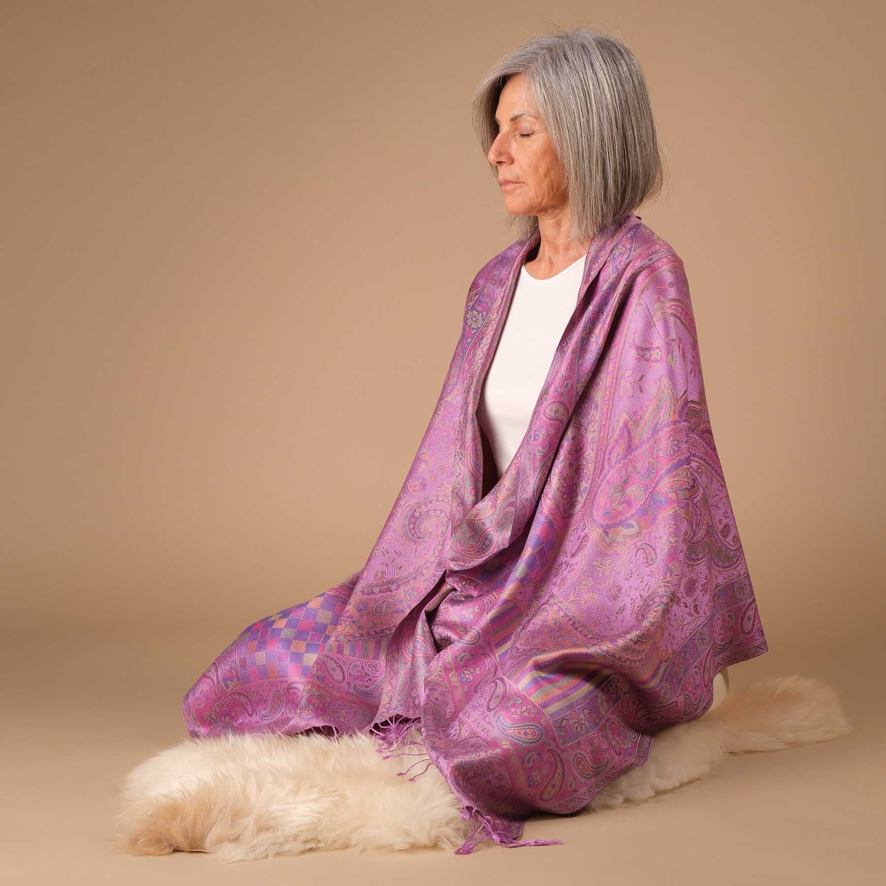 Meditationstuch Schal Seide Sassy