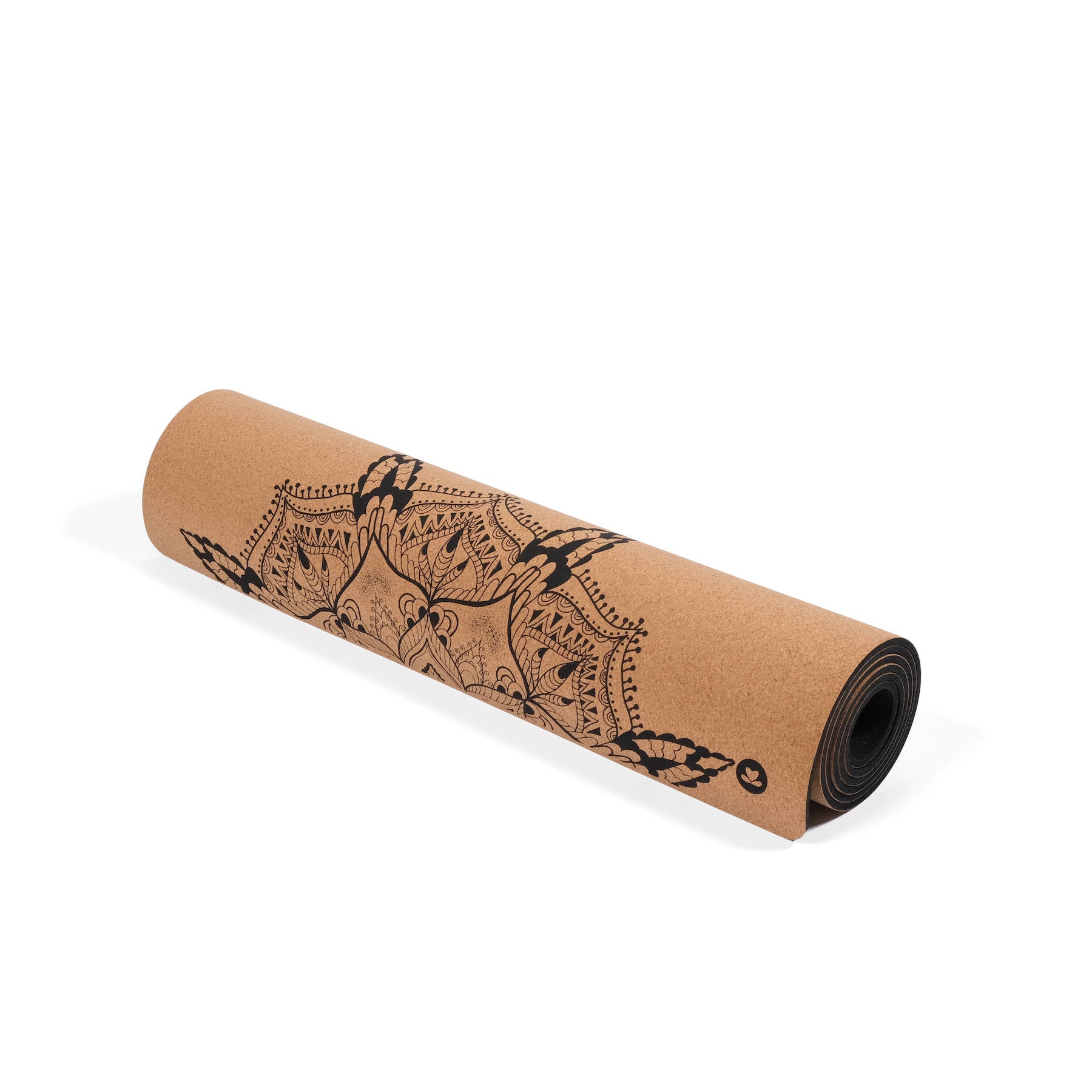 Yogamatte Kork Boho Follow your Heart schwarz