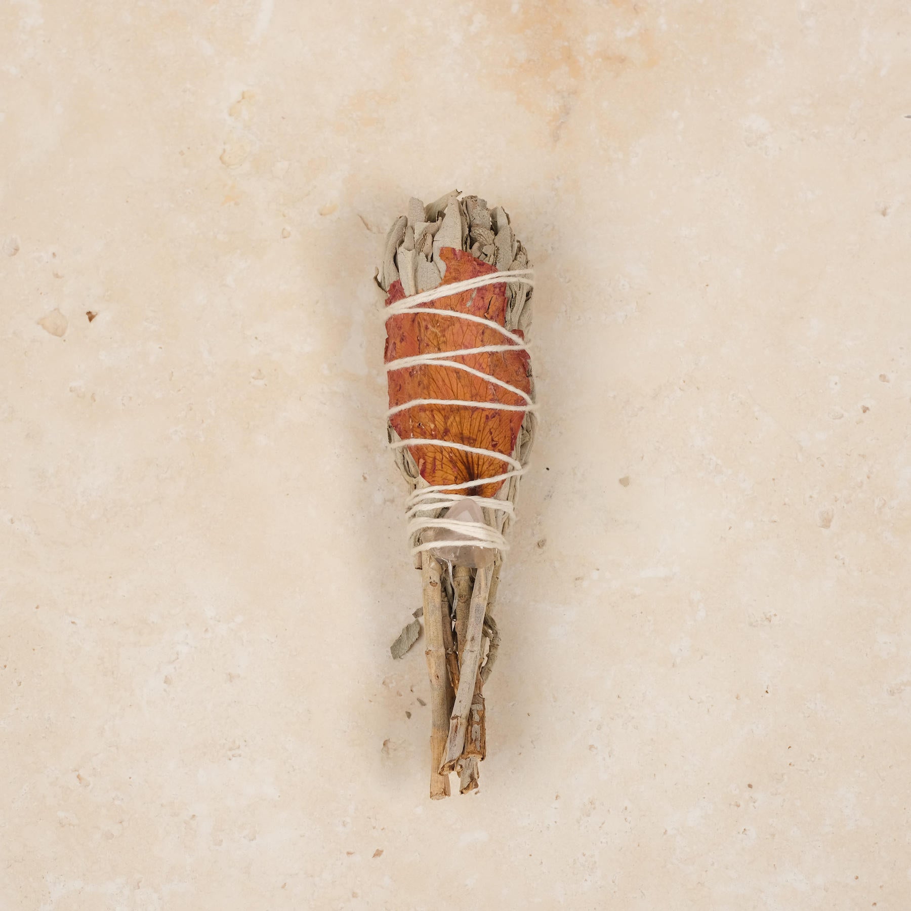 Weisser Salbei mit Edelstein Bergkristall