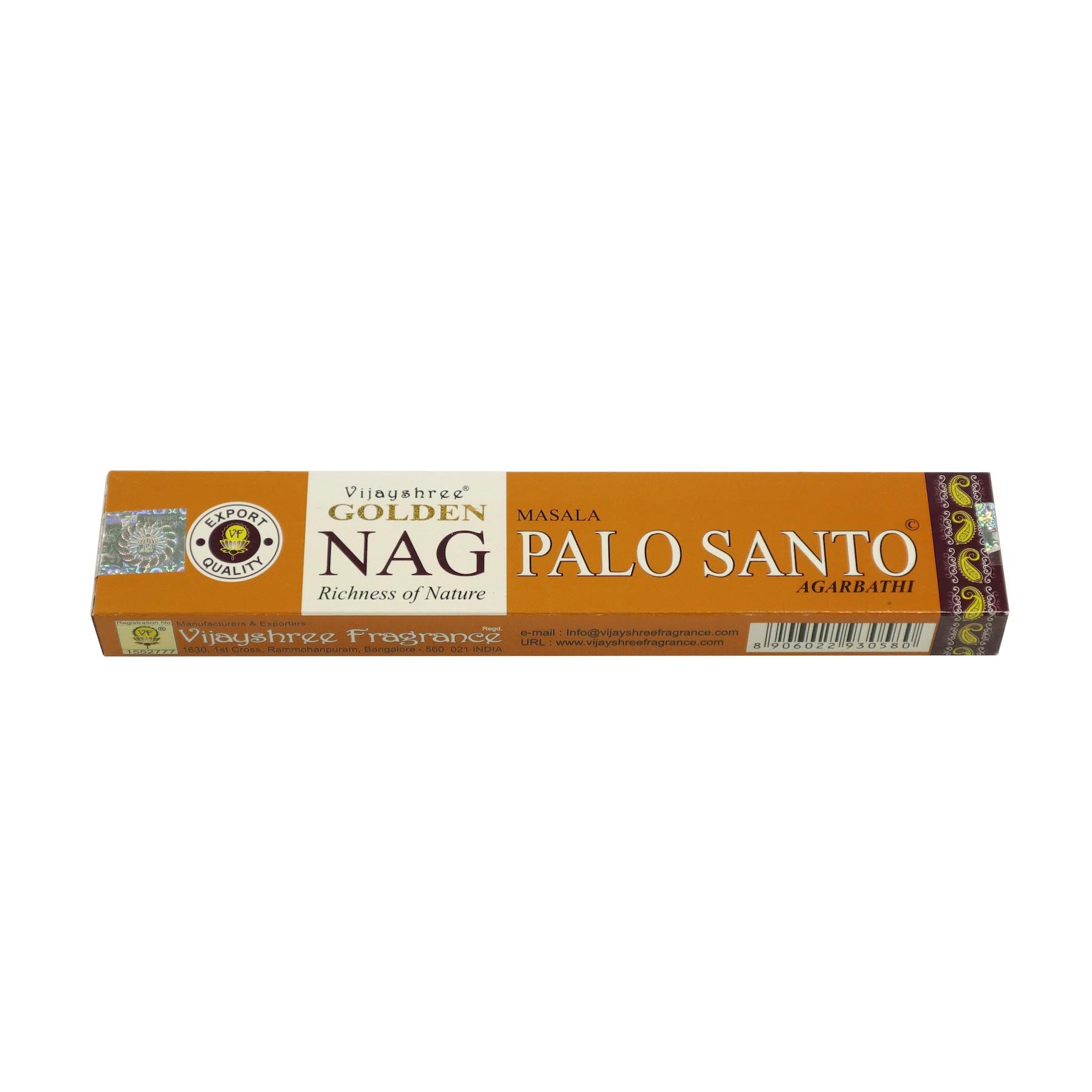 Räucherstäbchen Golden Nag Palo Santo