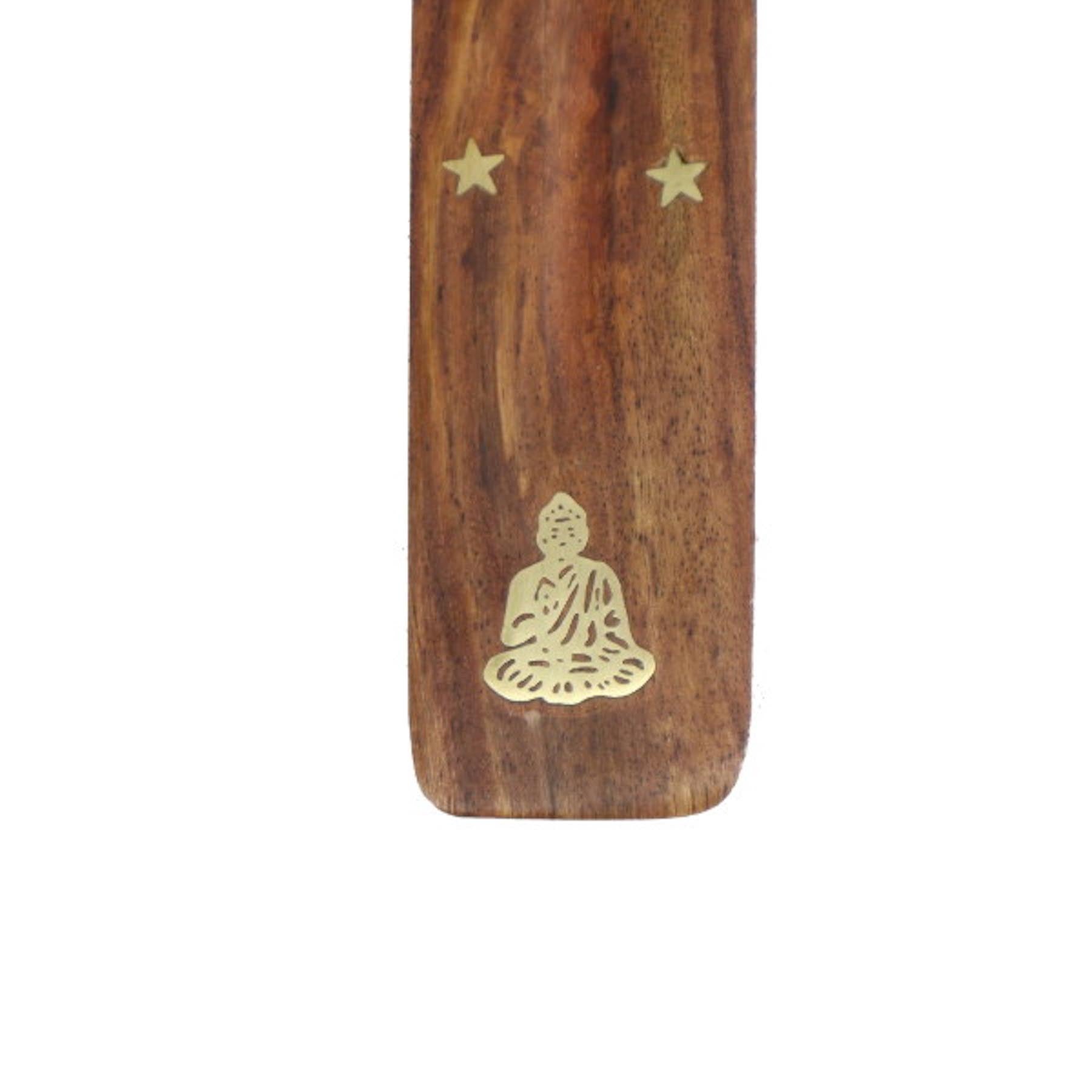 Räucherstäbchenhalter aus Holz Buddha