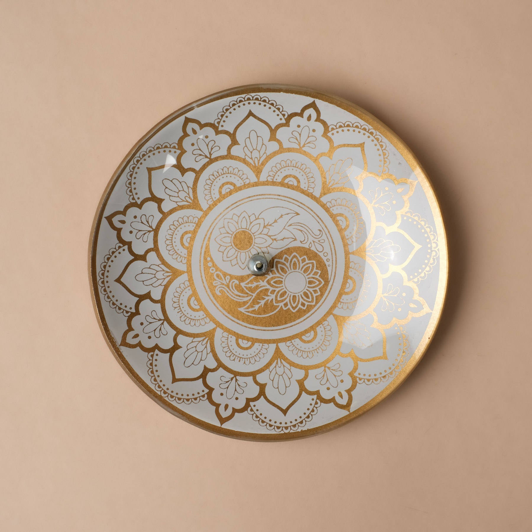 Räucherstäbchenhalter Ying Yang aus Glas