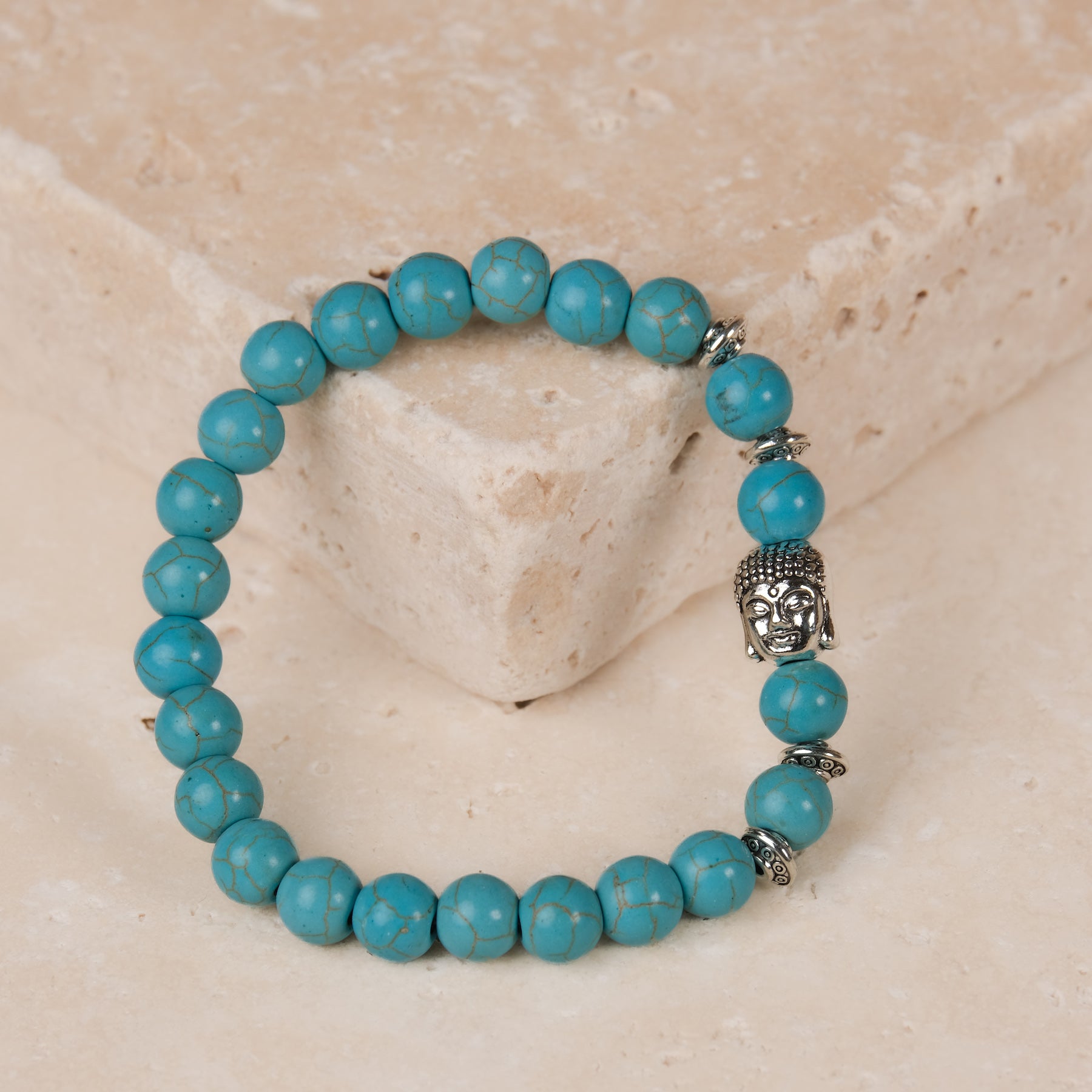 Edelstein Armband Türkis Buddha